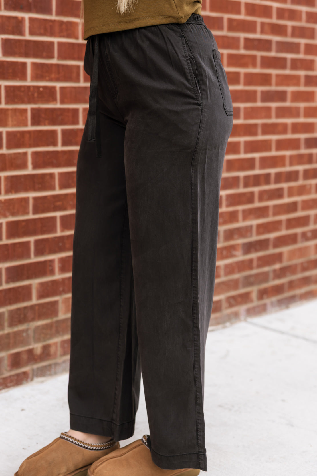 Harper Wide Leg Pants | Vintage Black