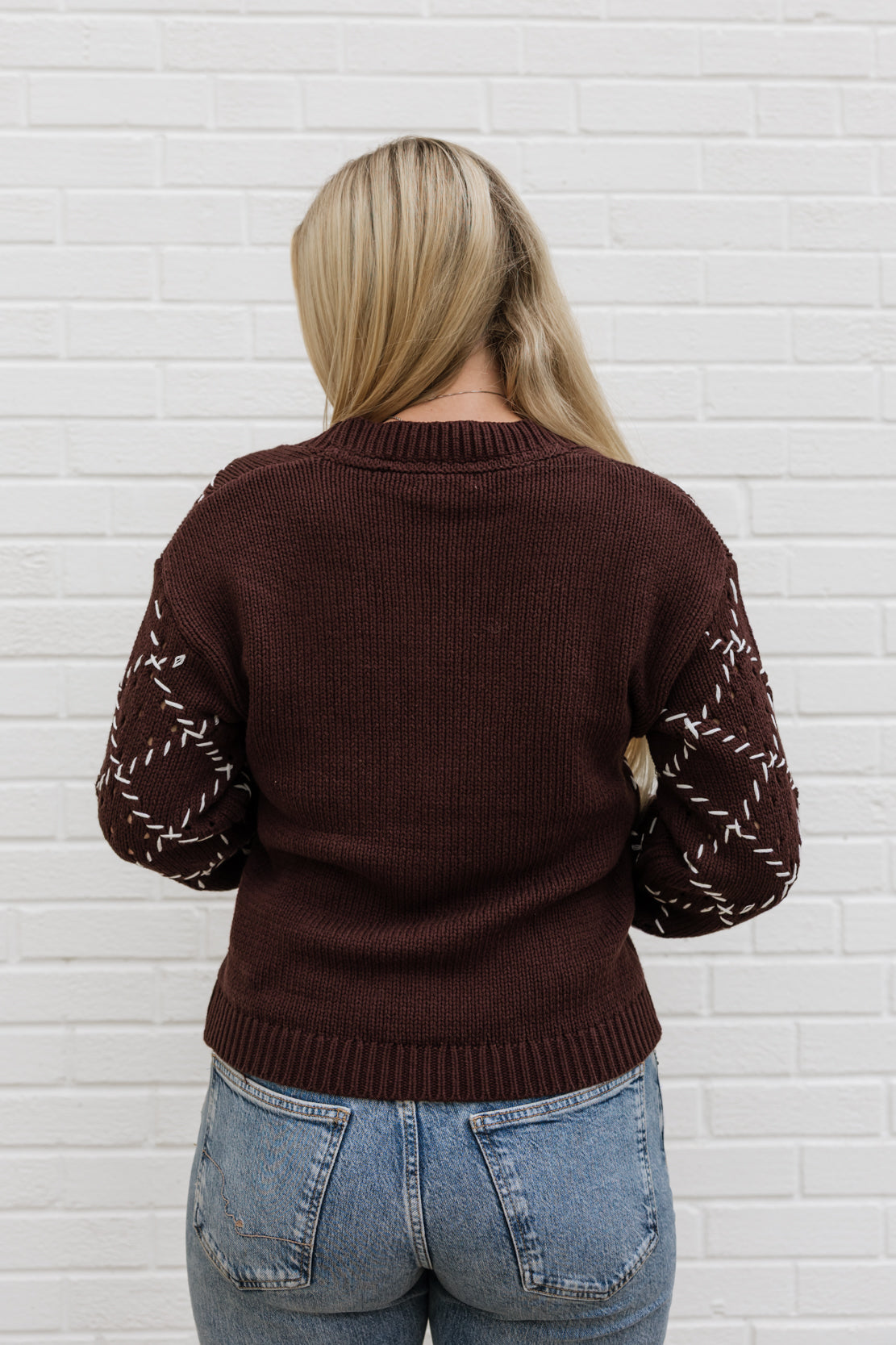 Giana V-Neck Cardigan | Brown