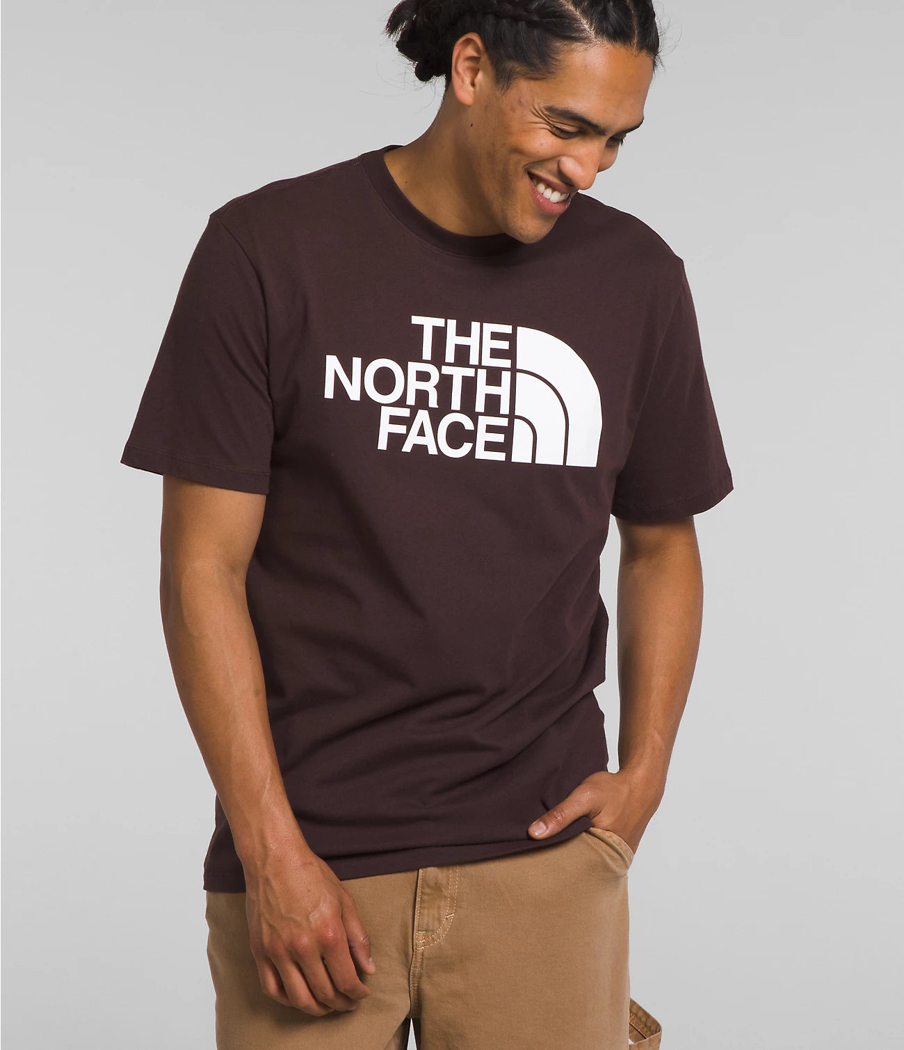 The North Face Men's Half-Dome Logo T-Shirt - Coal Brown - Size XL