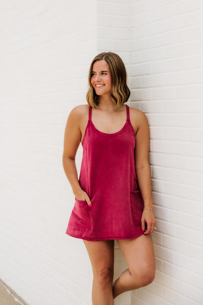 Free People Movement Hot Shot Mini Dress Brick / XS