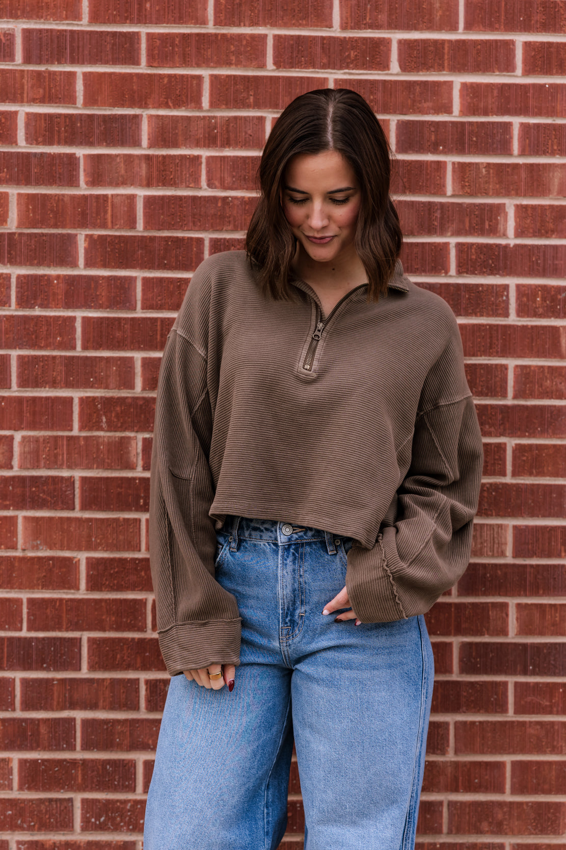 Free People Quarter Zip