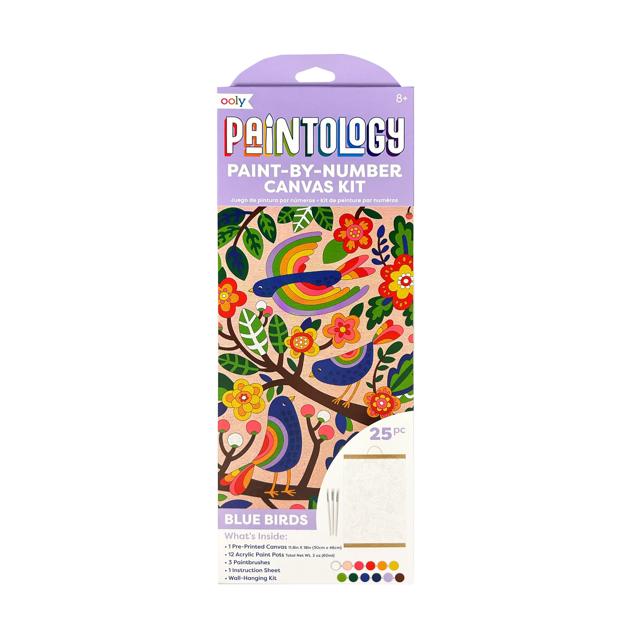 Paintology Paint by Number Canvas Kit | Blue Birds
