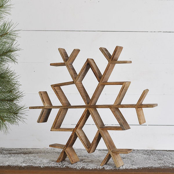 PDBA21-004 16" Wood Snowflake