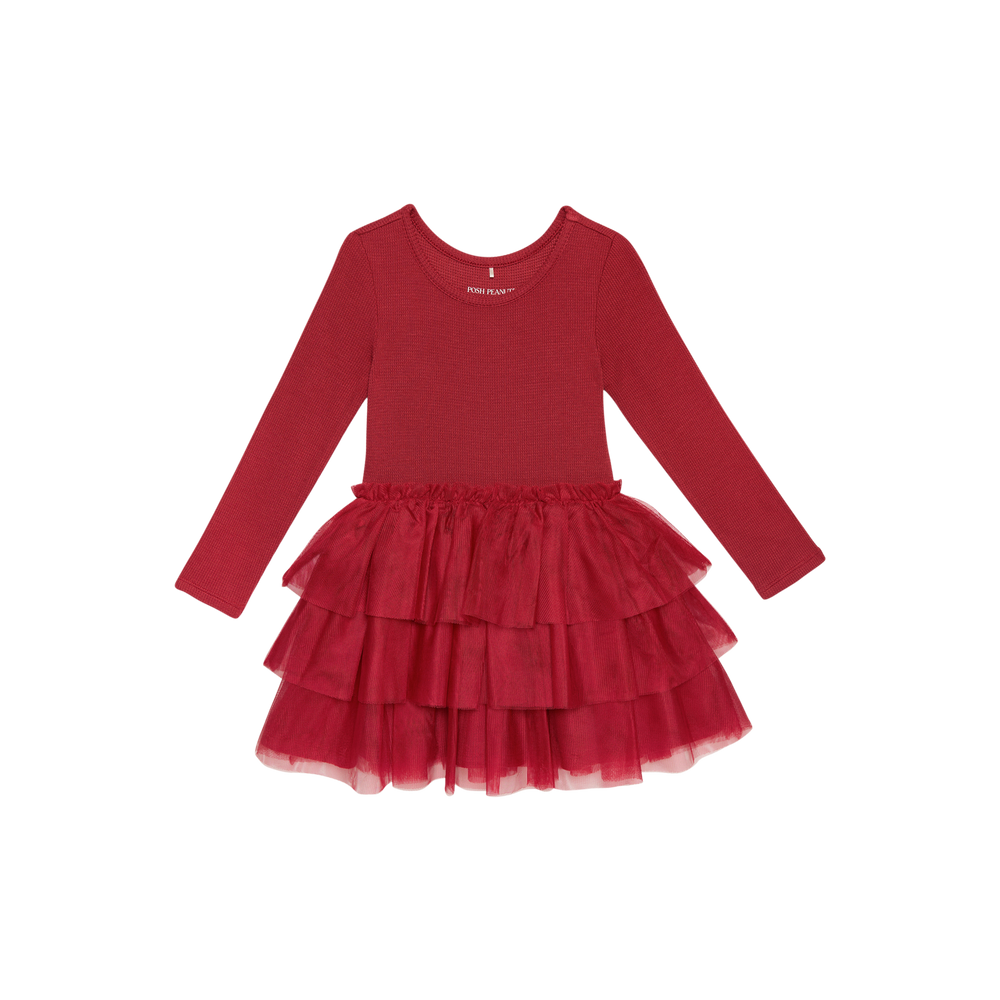 Posh Peanut Tulle Tiered Dress | Crimson Waffle