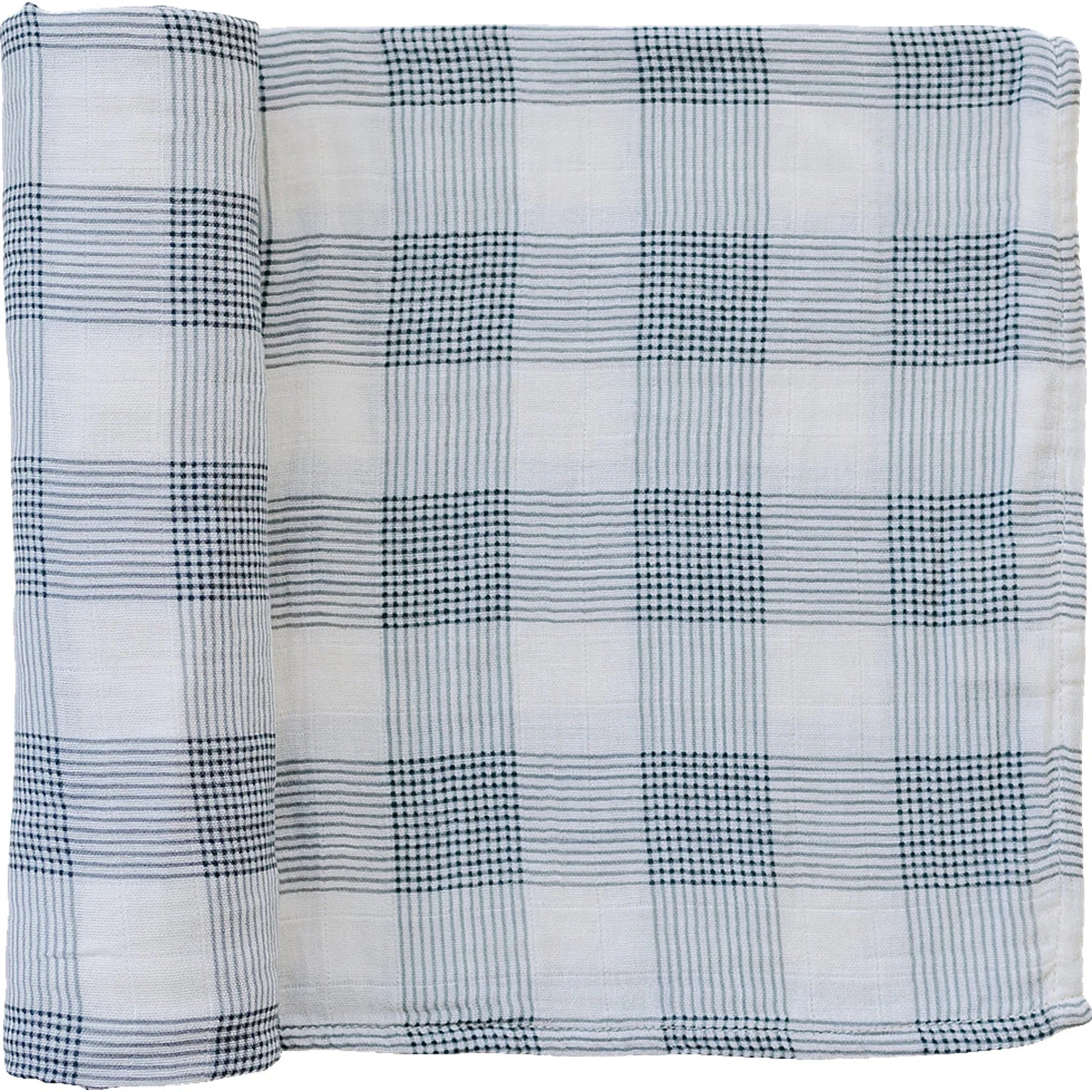 Muslin Swaddle Blanket | Coastal Plaid