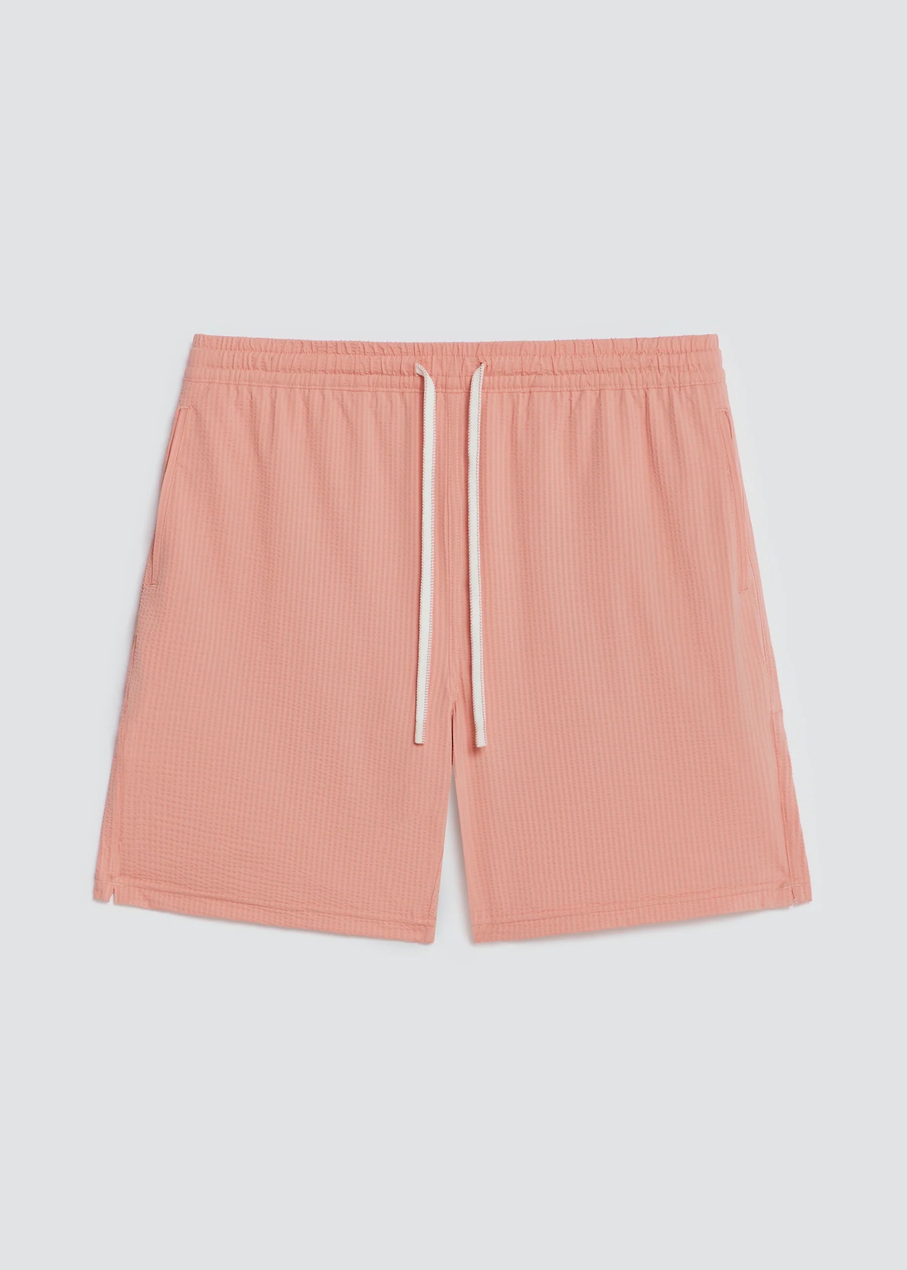 Sutherland Seersucker Stretch Swim Trunk | Poppy