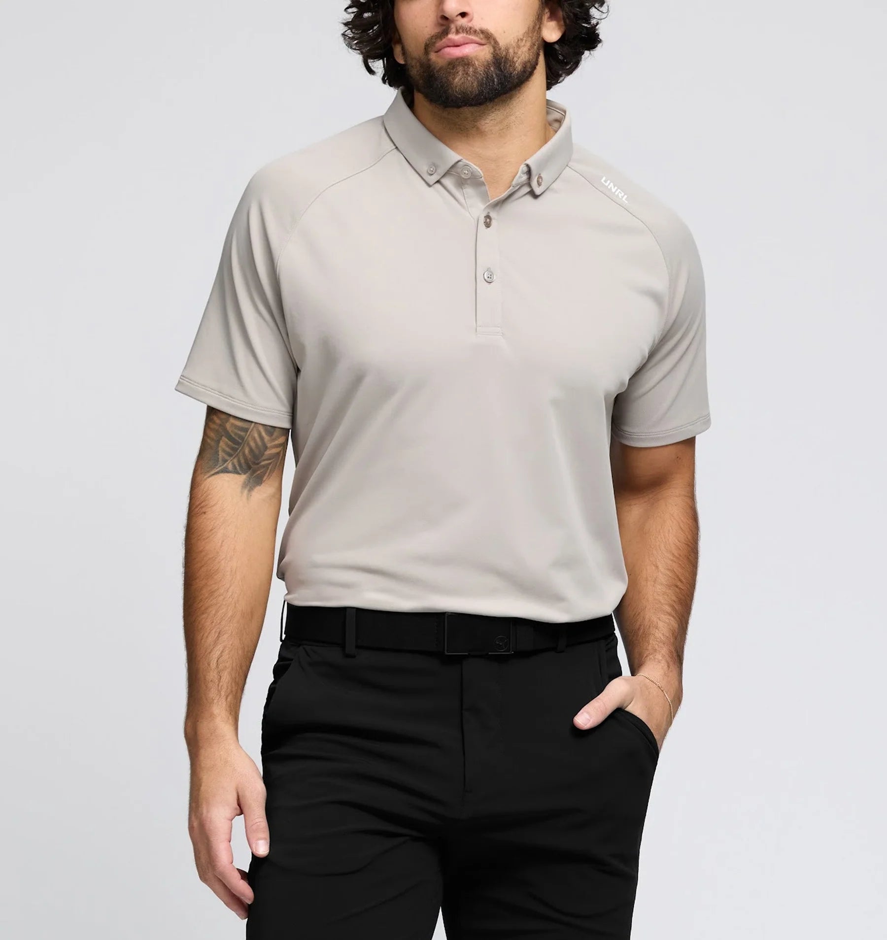 Men's UNRL Pique Pro Polo | Pebble