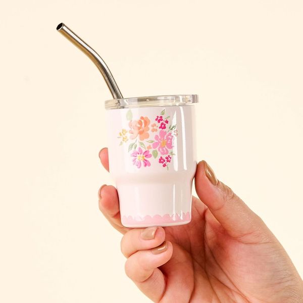 Mini Tumbler 2 oz. | Garden Blooms Pink