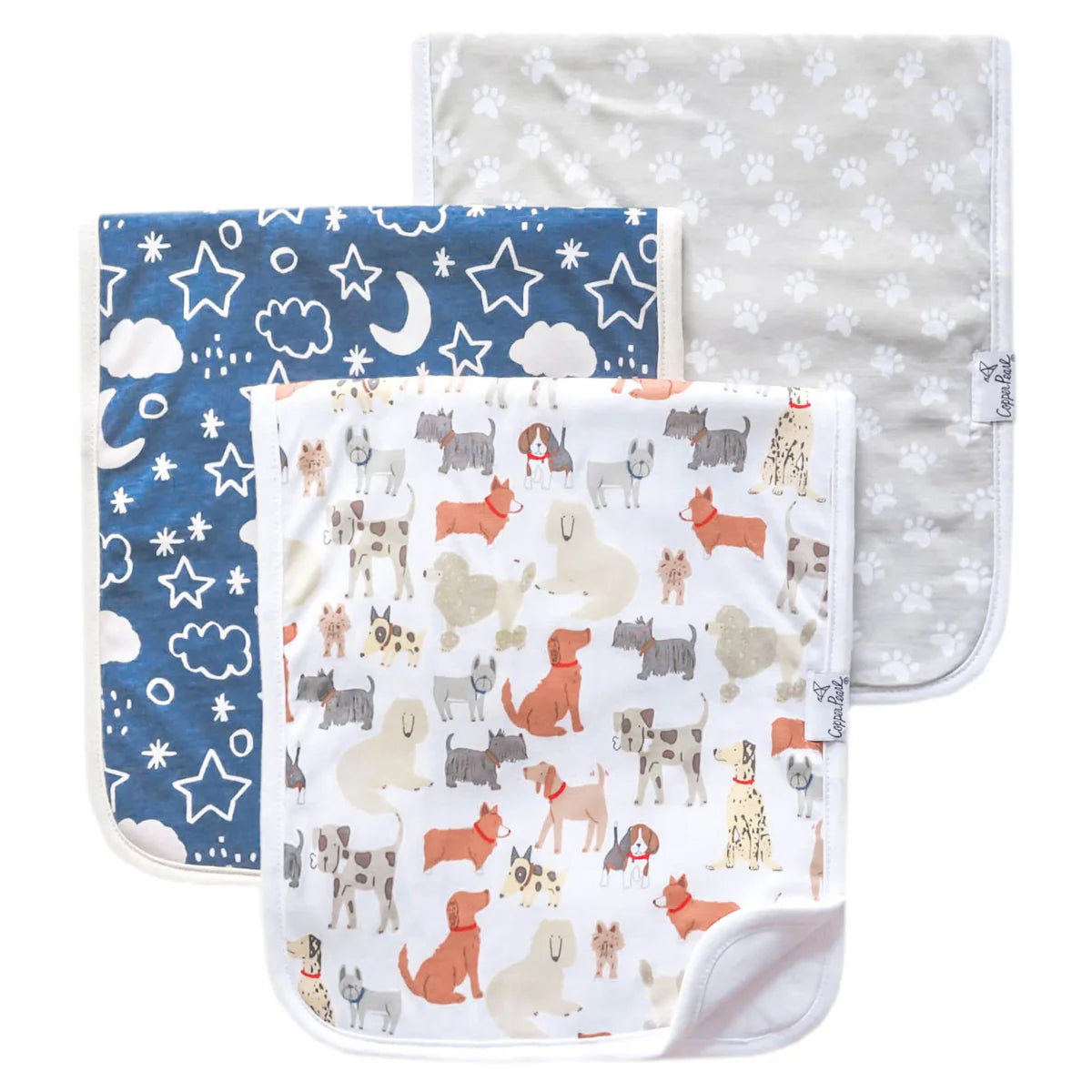 Copper Pearl Burp Cloth Set | Rufus