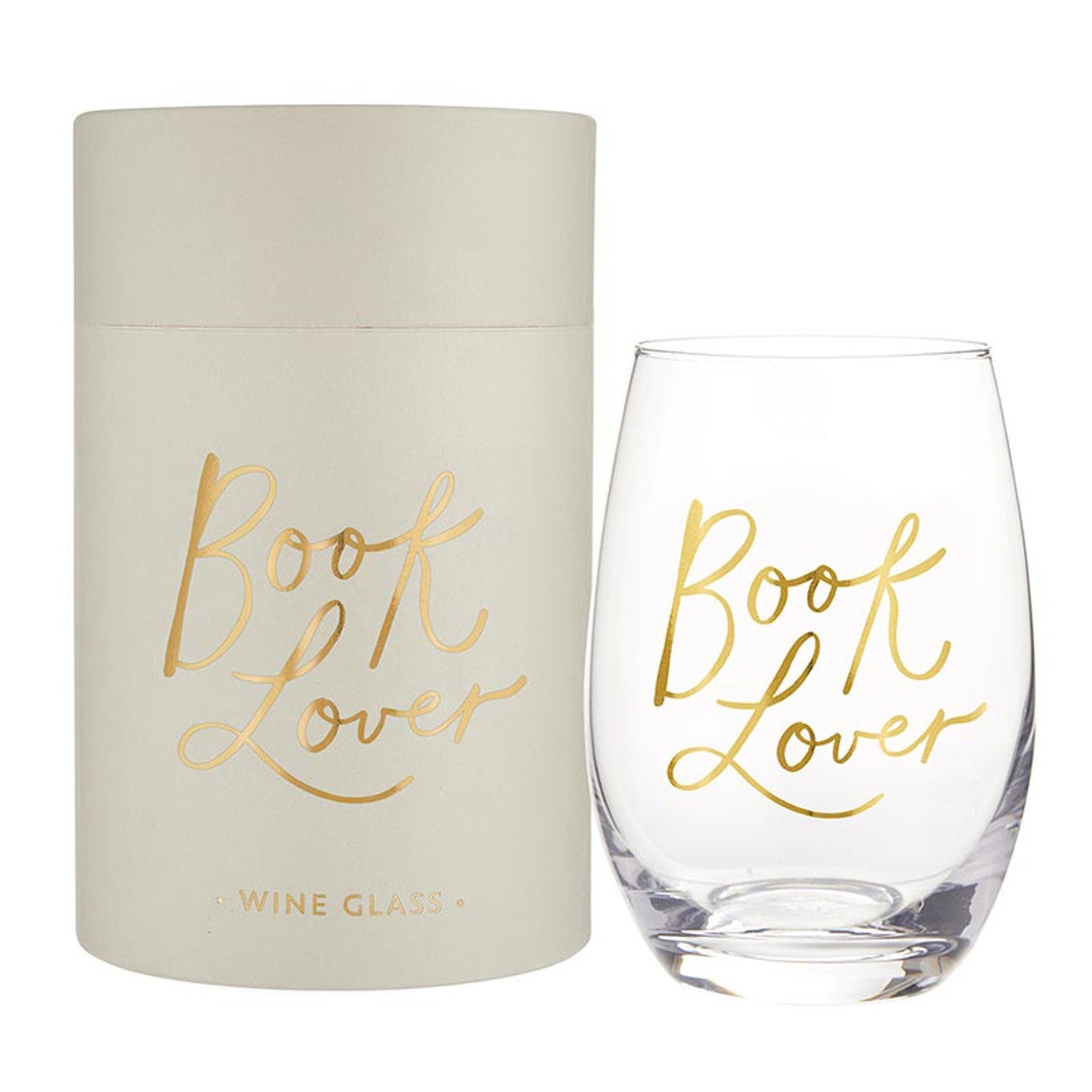 Stemless Wine Glass | Book Lover