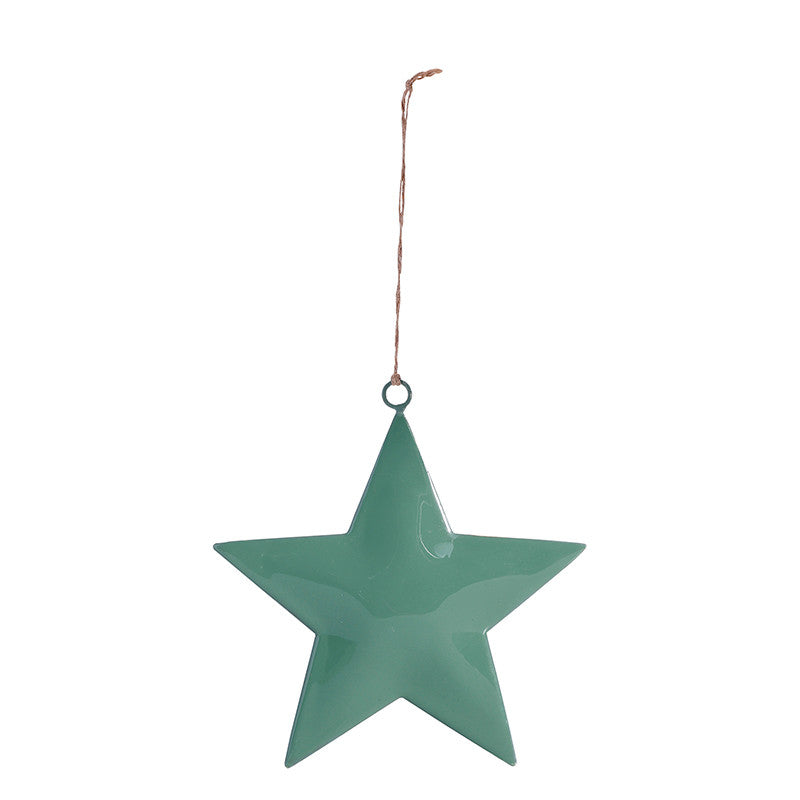 R5579 Enamel Star Ornament | Green 6"
