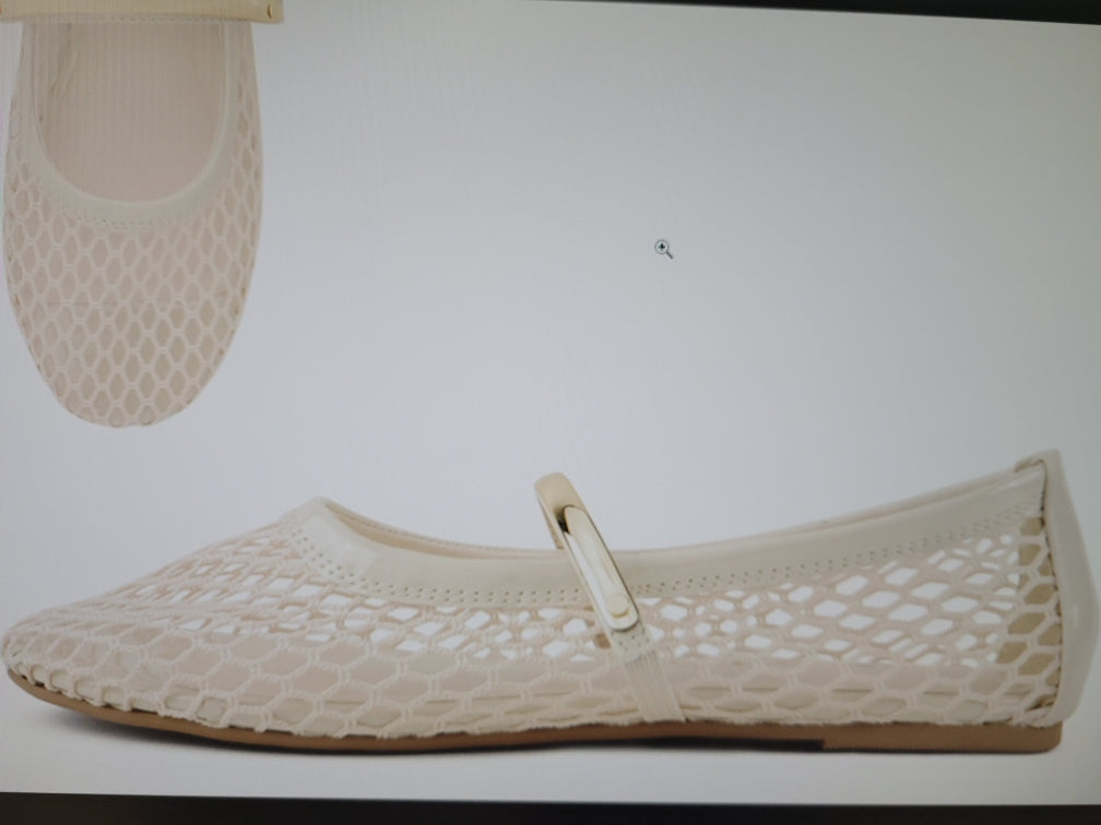 Meghan Mesh Flat | Bone