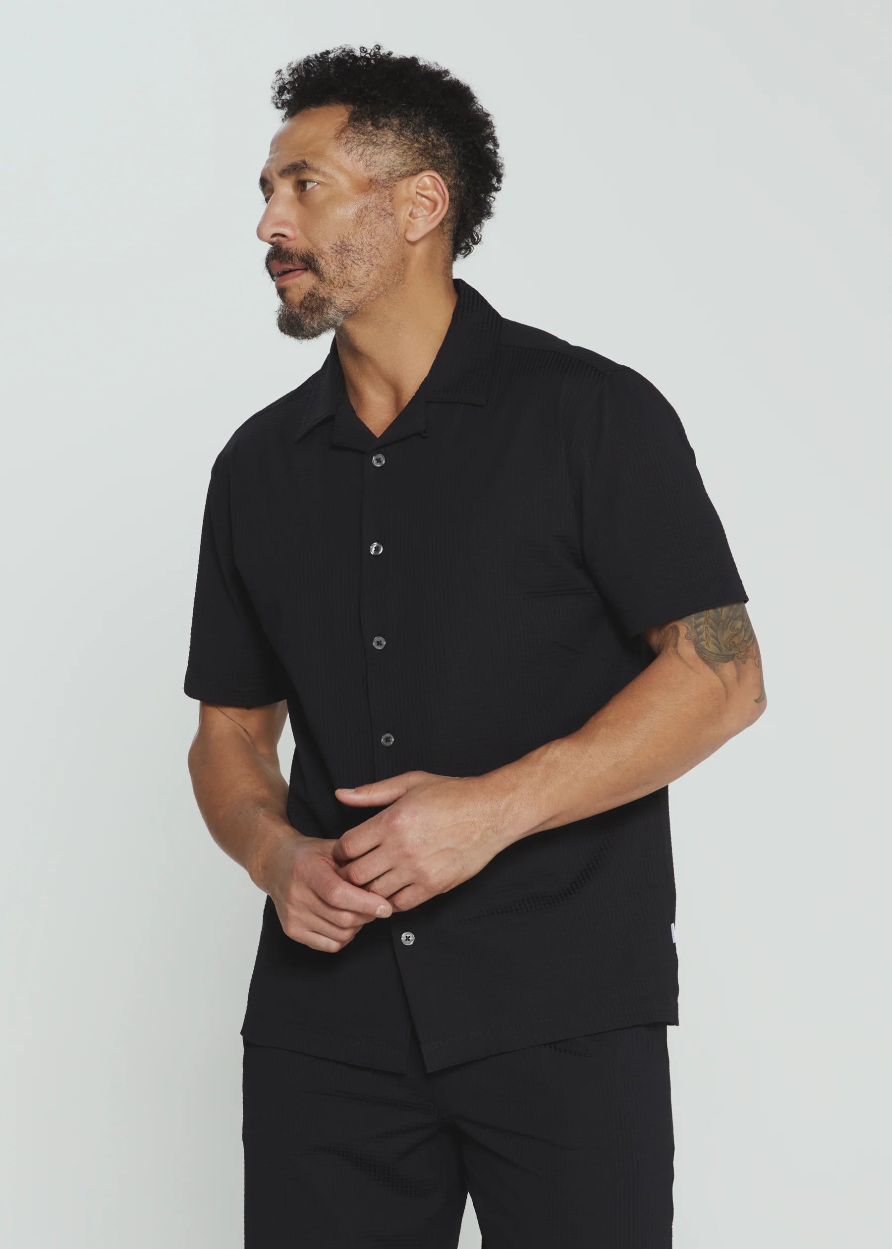 Sutherland Camp Shirt | Black