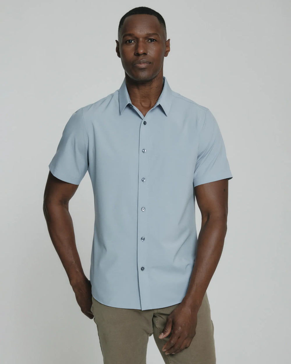 Siena Short Sleeve Shirt | Dusty Blue