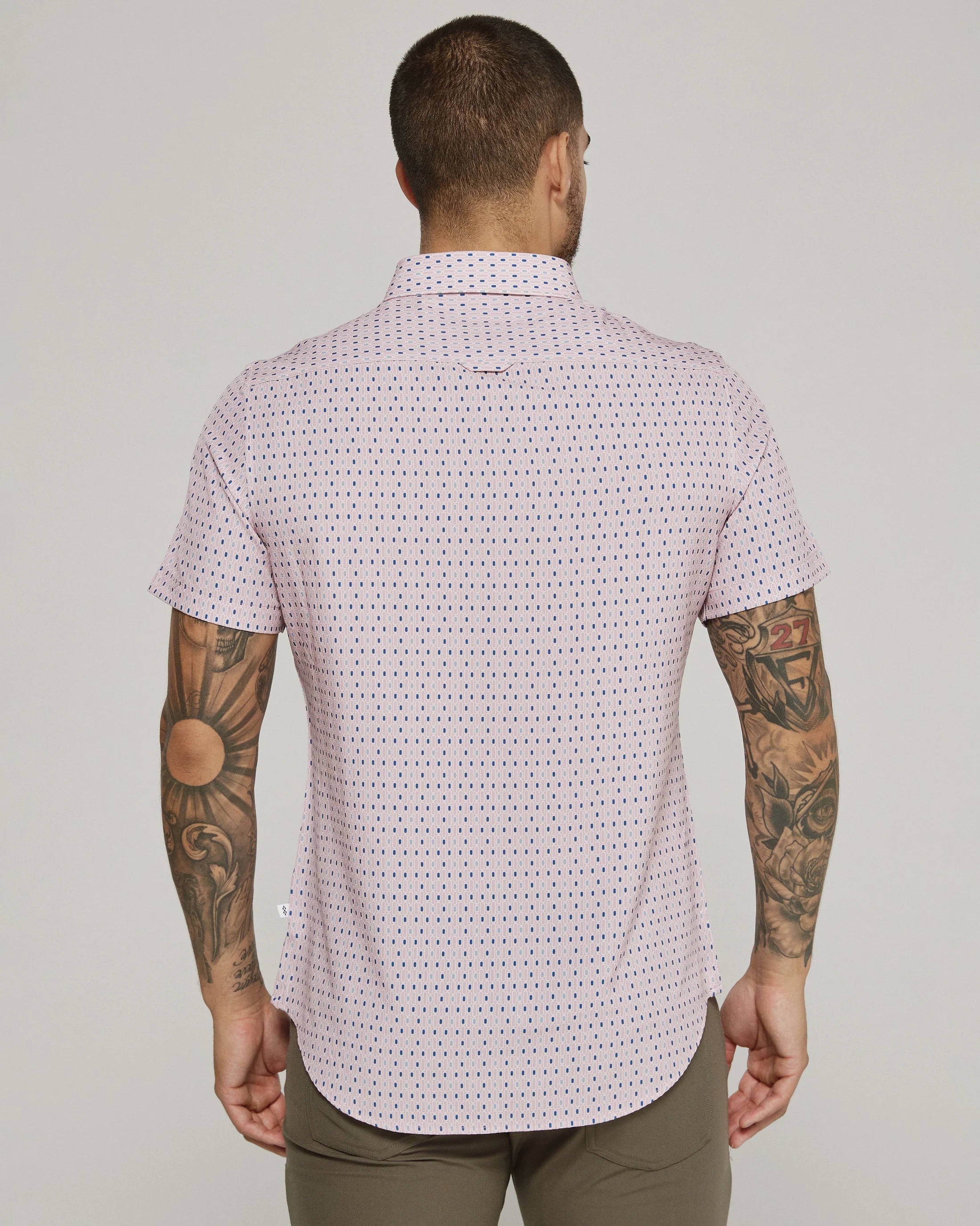 Calix Short Sleeve Shirt | Stone Rose