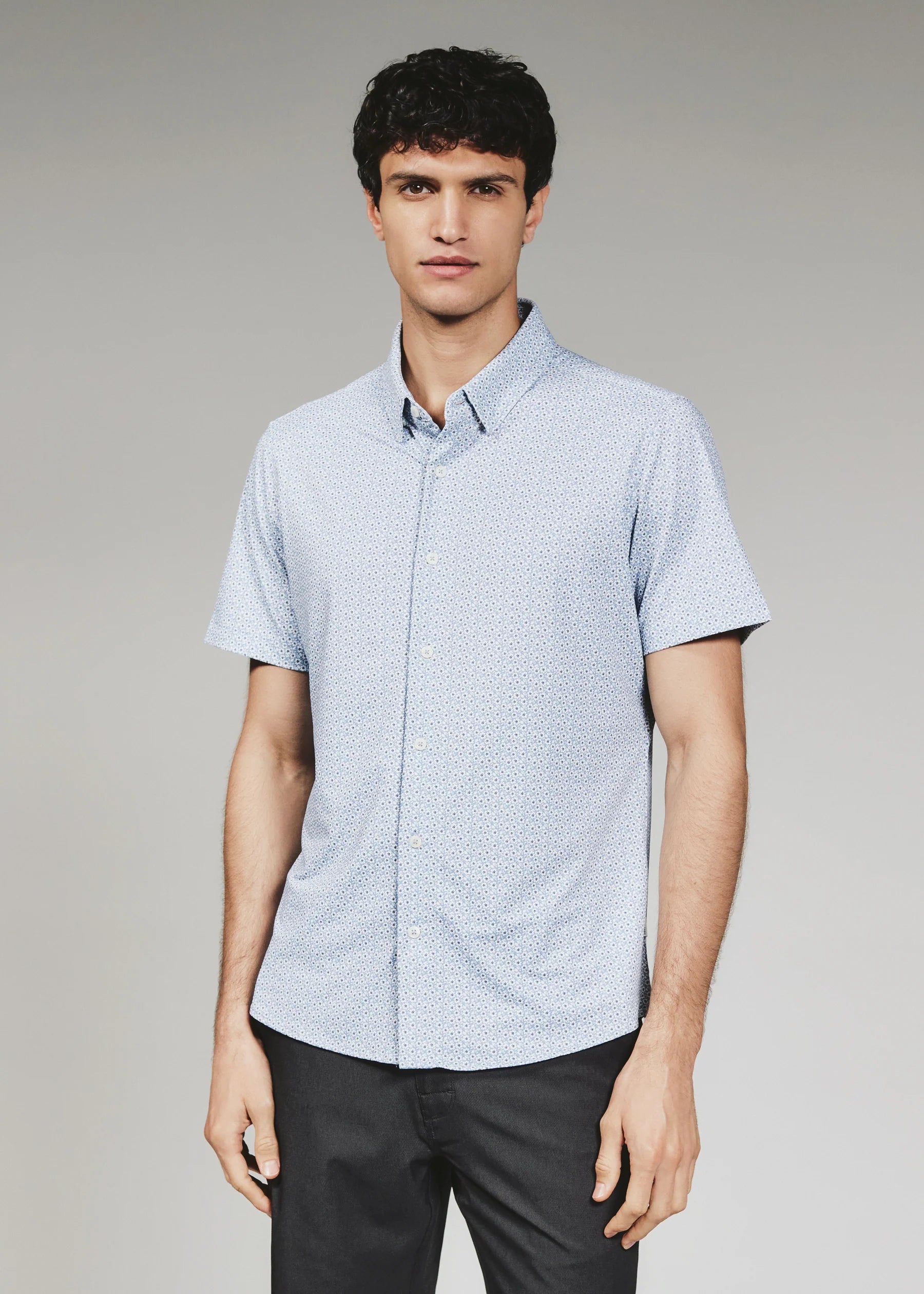 Riley Short Sleeve Shirt | Dusty Blue
