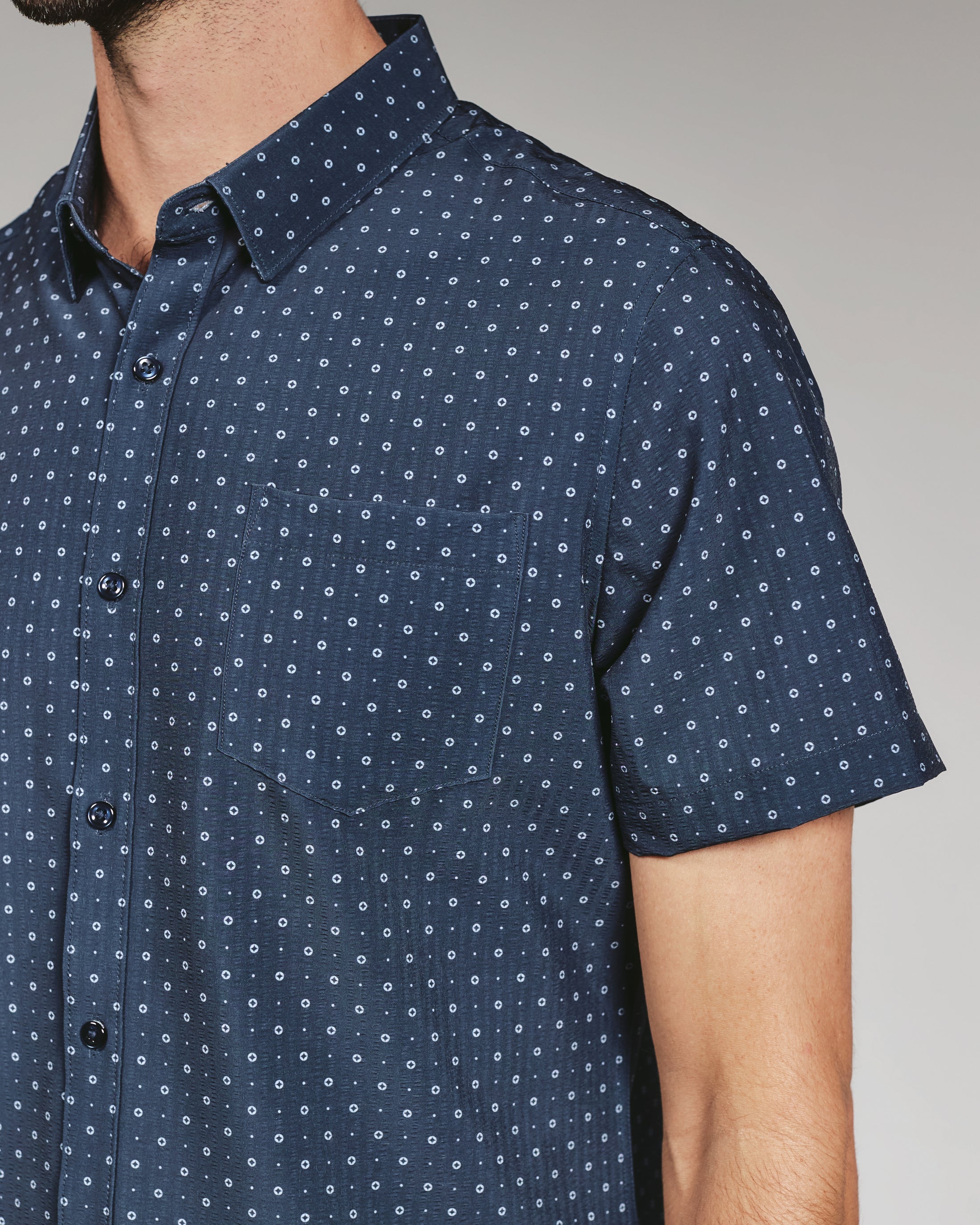 Bridges Short Sleeve Shirt | Navy