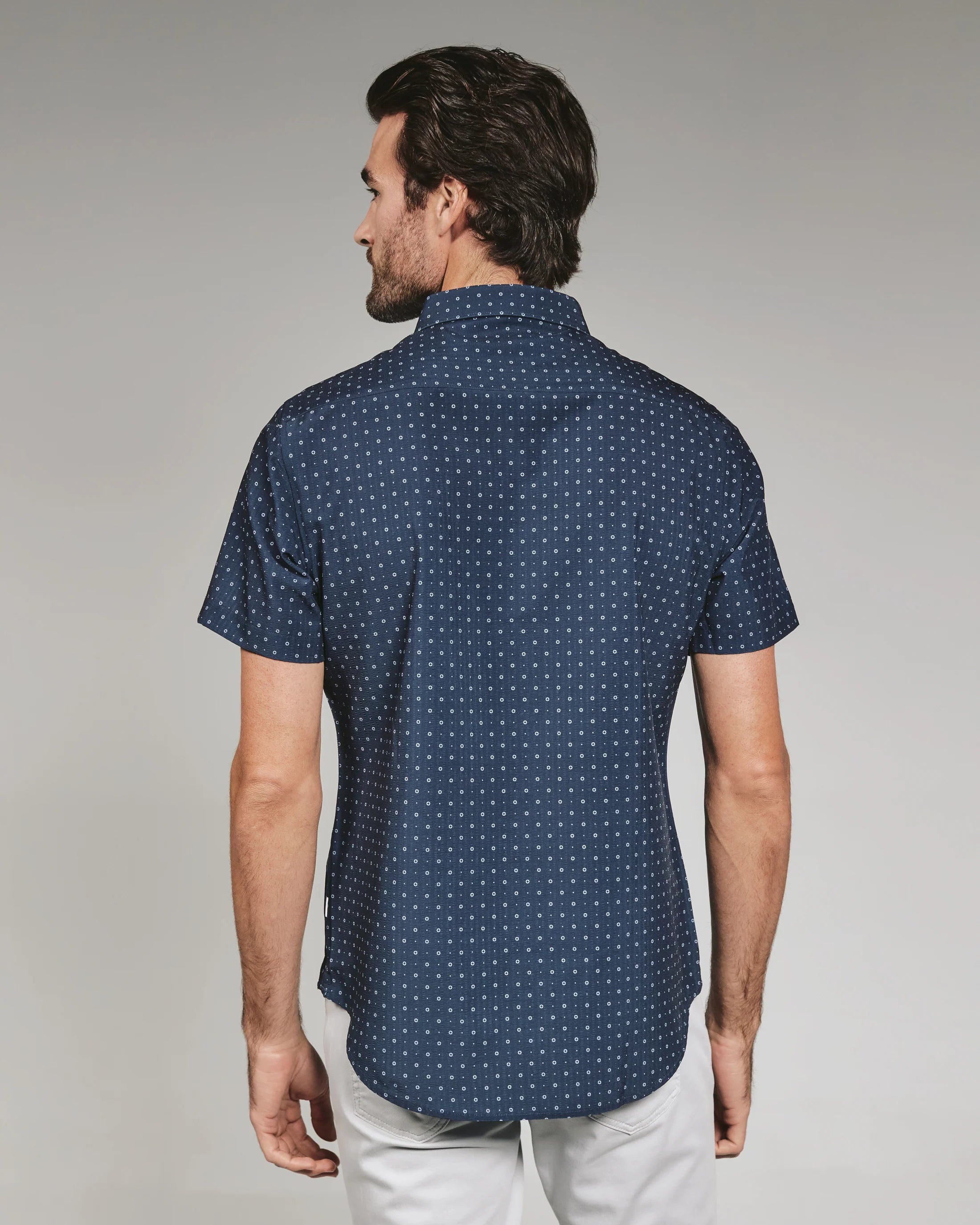 Bridges Short Sleeve Shirt | Navy