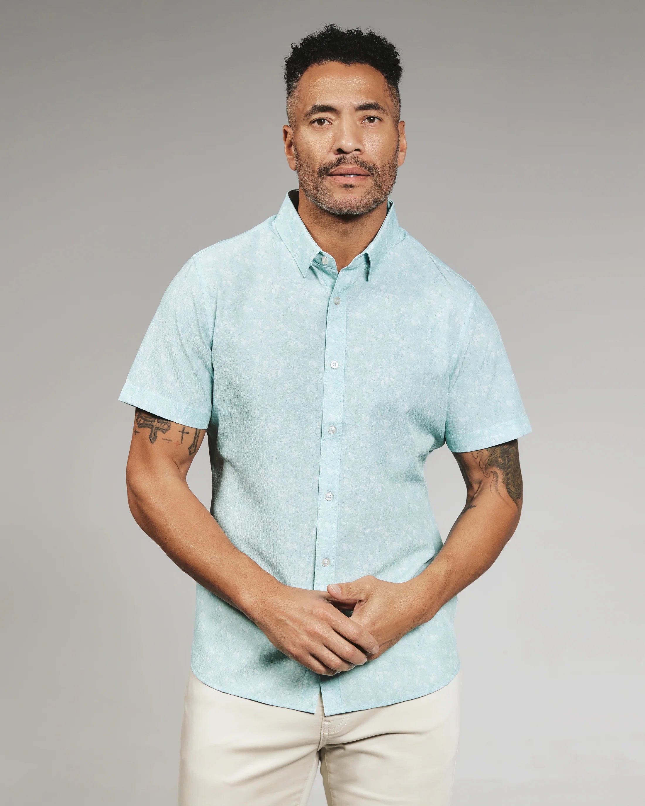 Hollis Short Sleeve Shirt | Seafoam