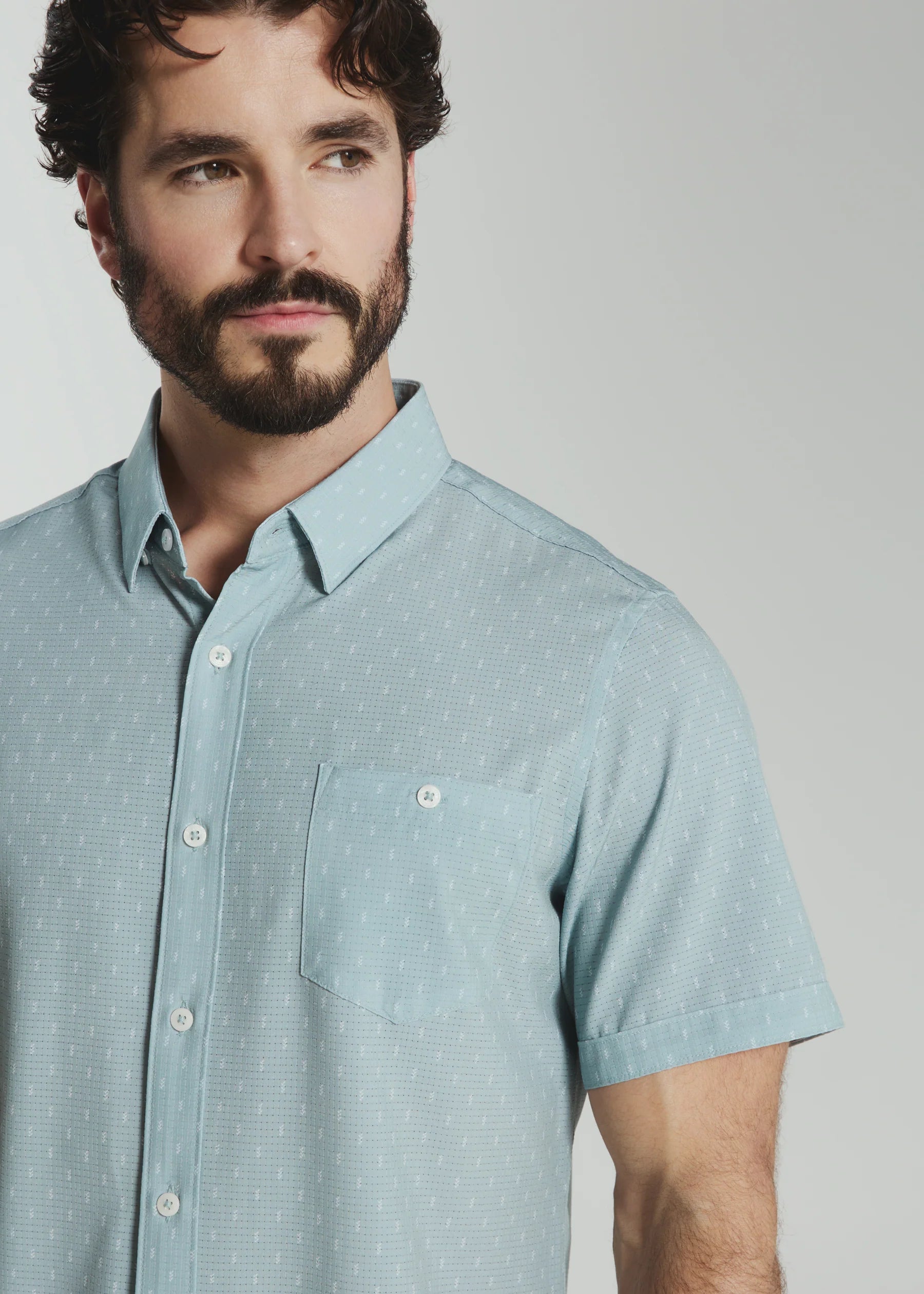 Renzo Short Sleeve Shirt | Seafoam