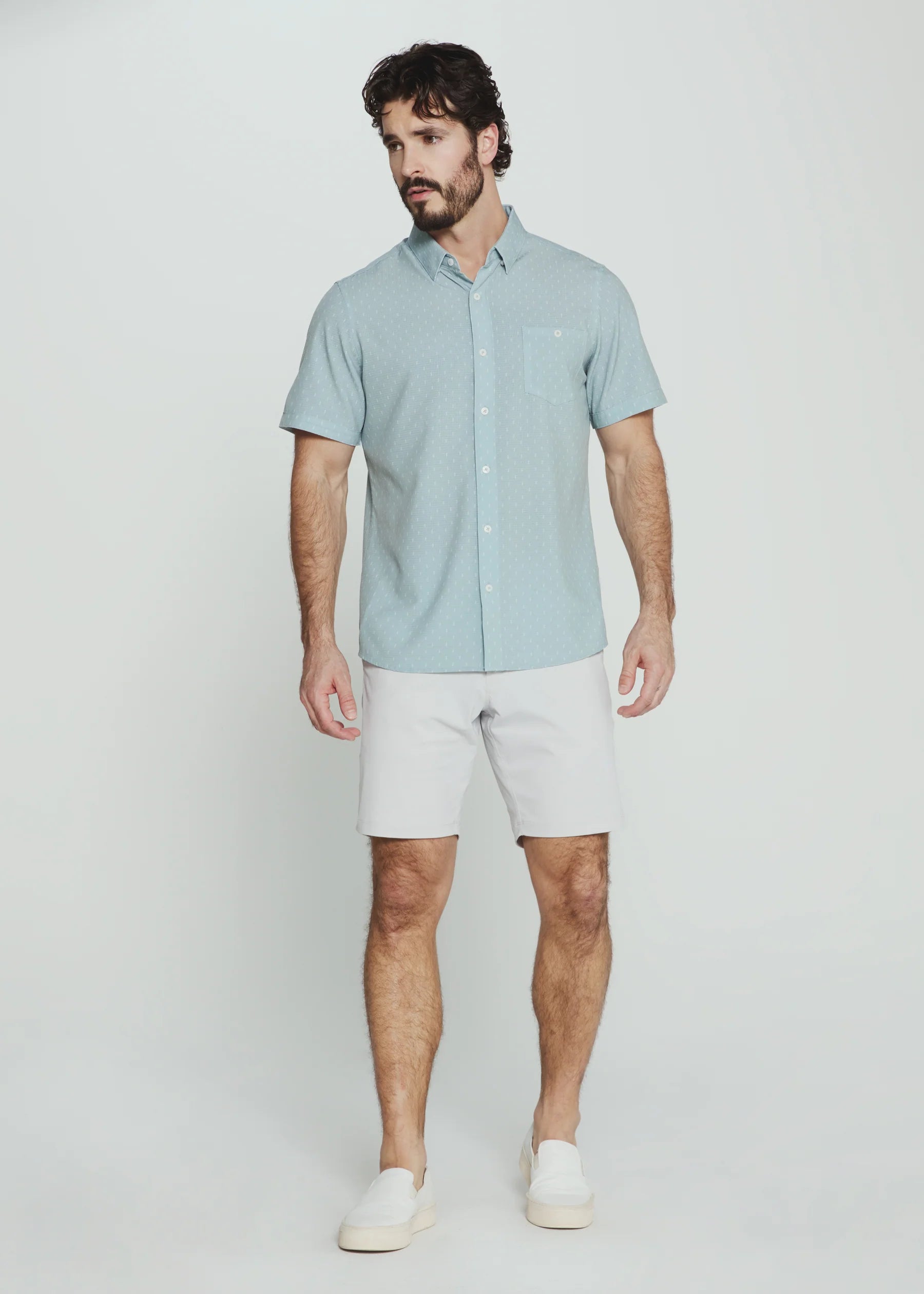 Renzo Short Sleeve Shirt | Seafoam