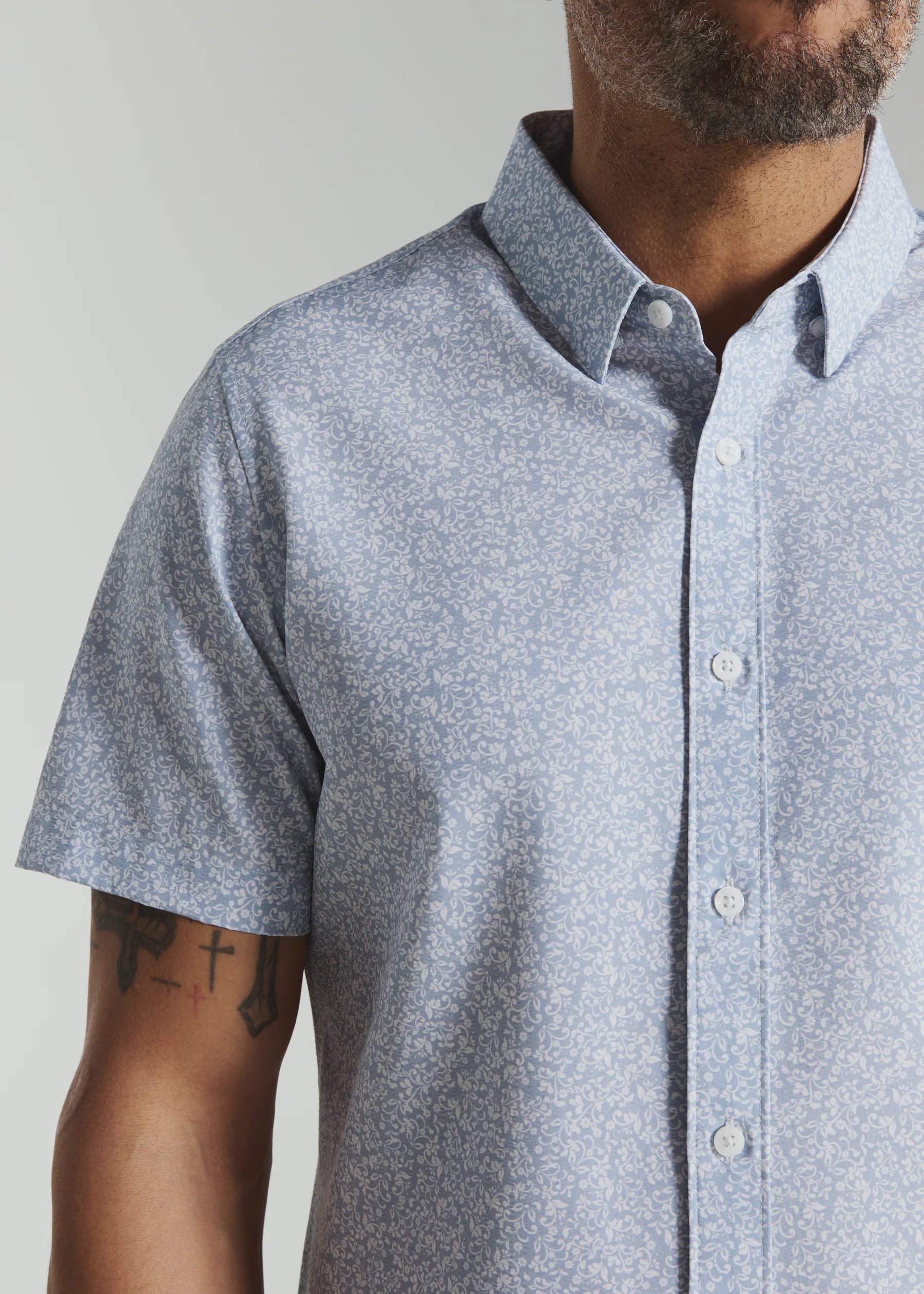 Olivier Short Sleeve Shirt | Stone Blue