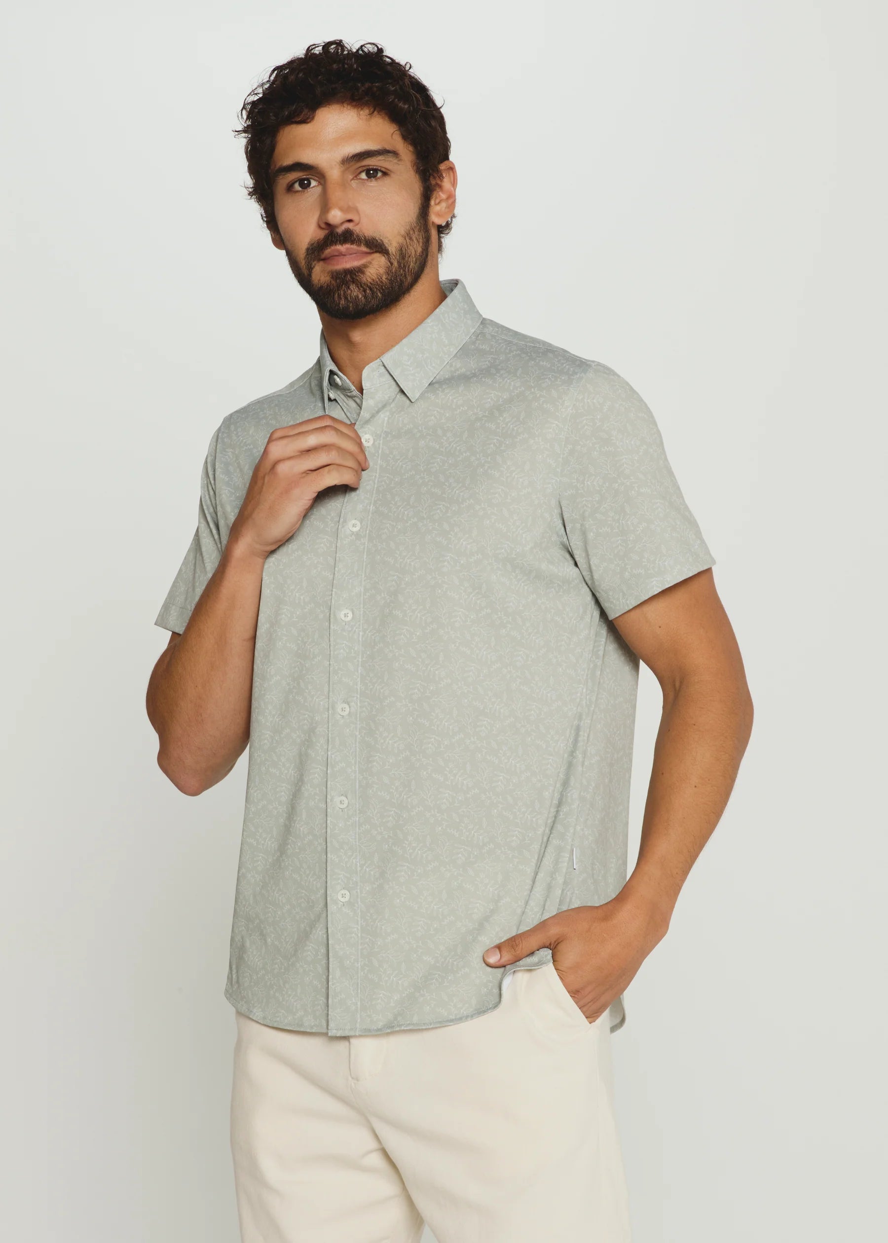 Eden Short Sleeve Shirt | Pastel Green