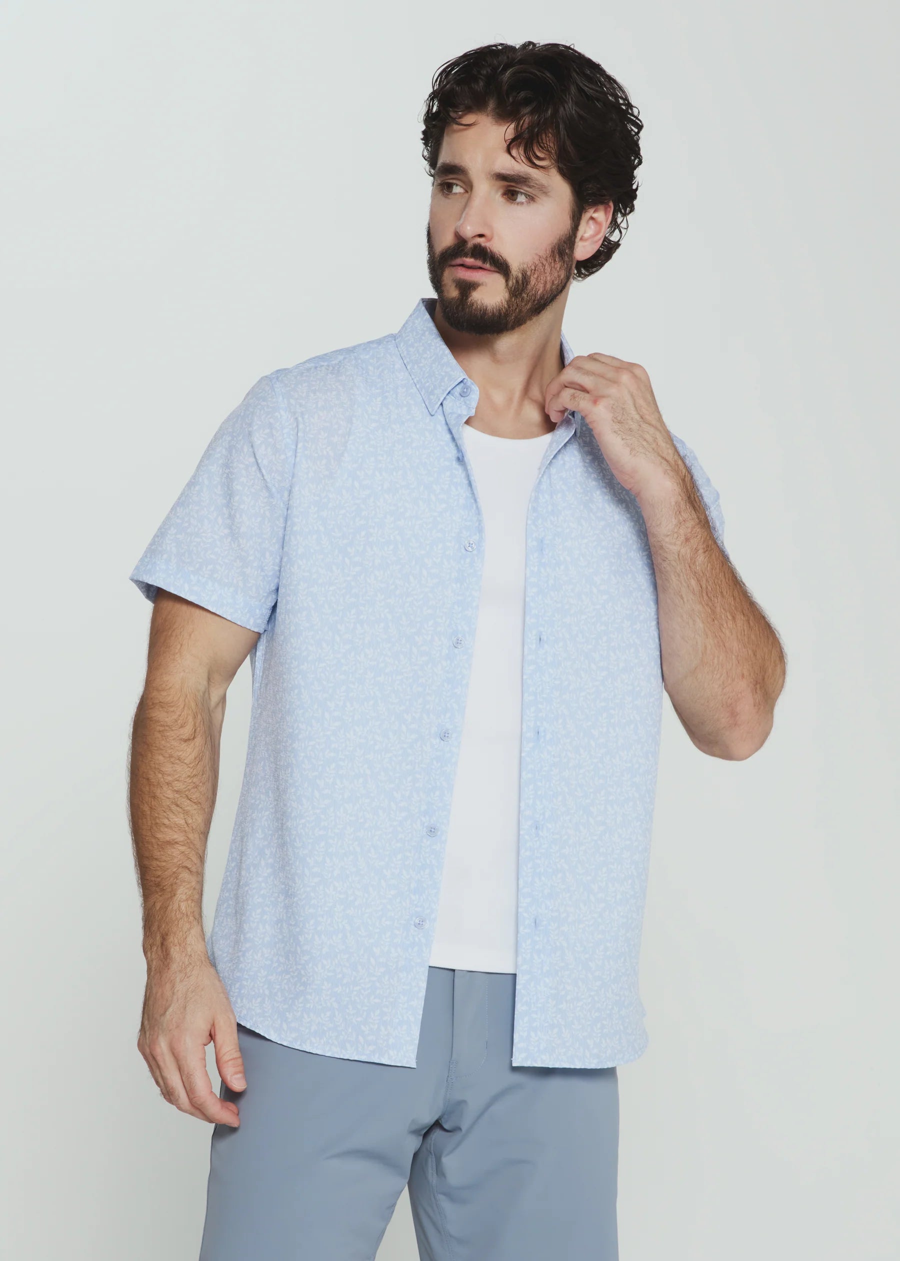 Kai Short Sleeve Shirt | Dusty Blue