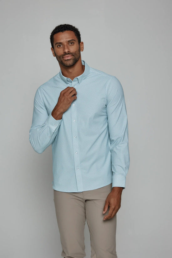 Affleck Long Sleeve Shirt | Seafoam
