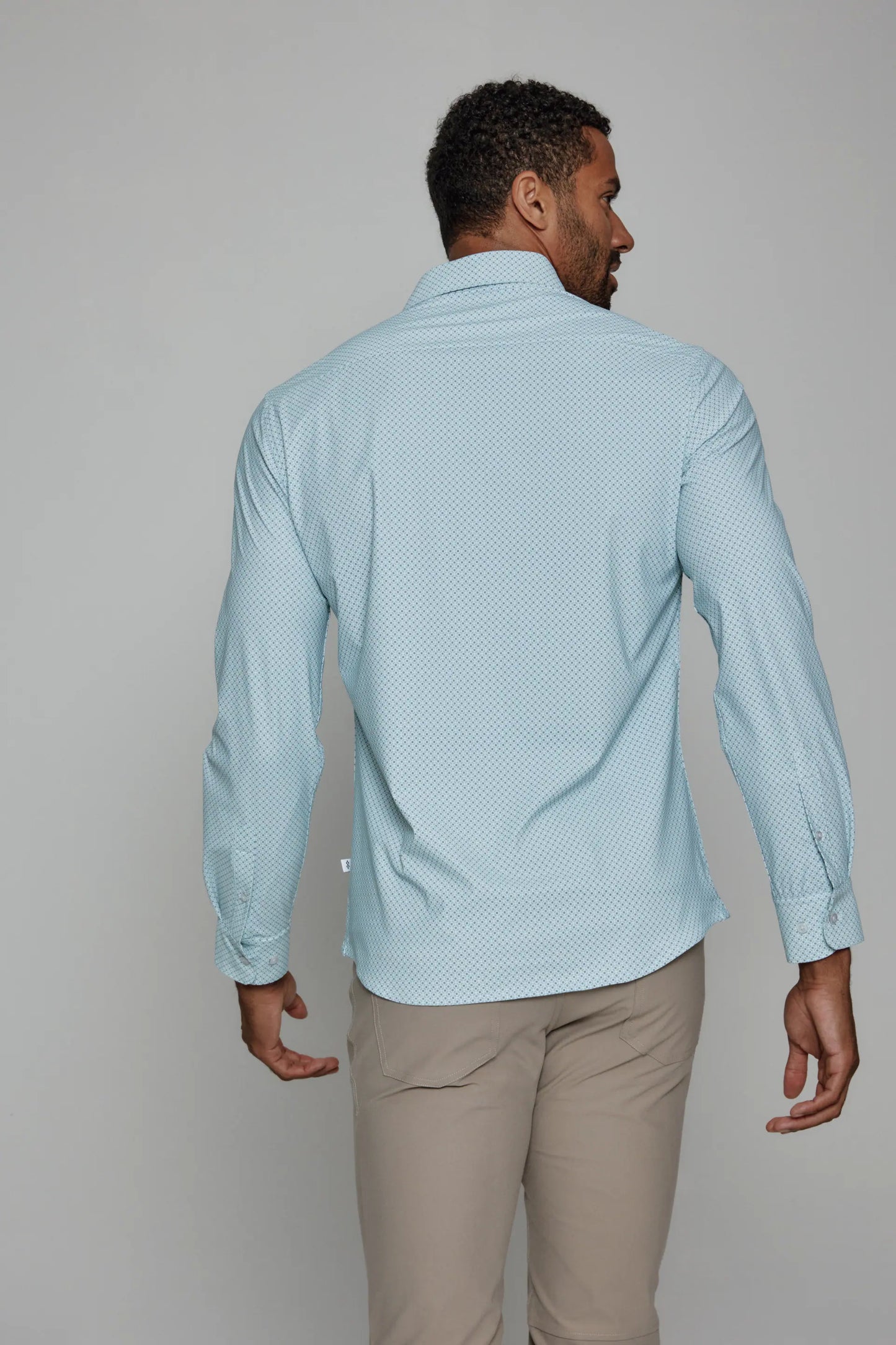 Affleck Long Sleeve Shirt | Seafoam