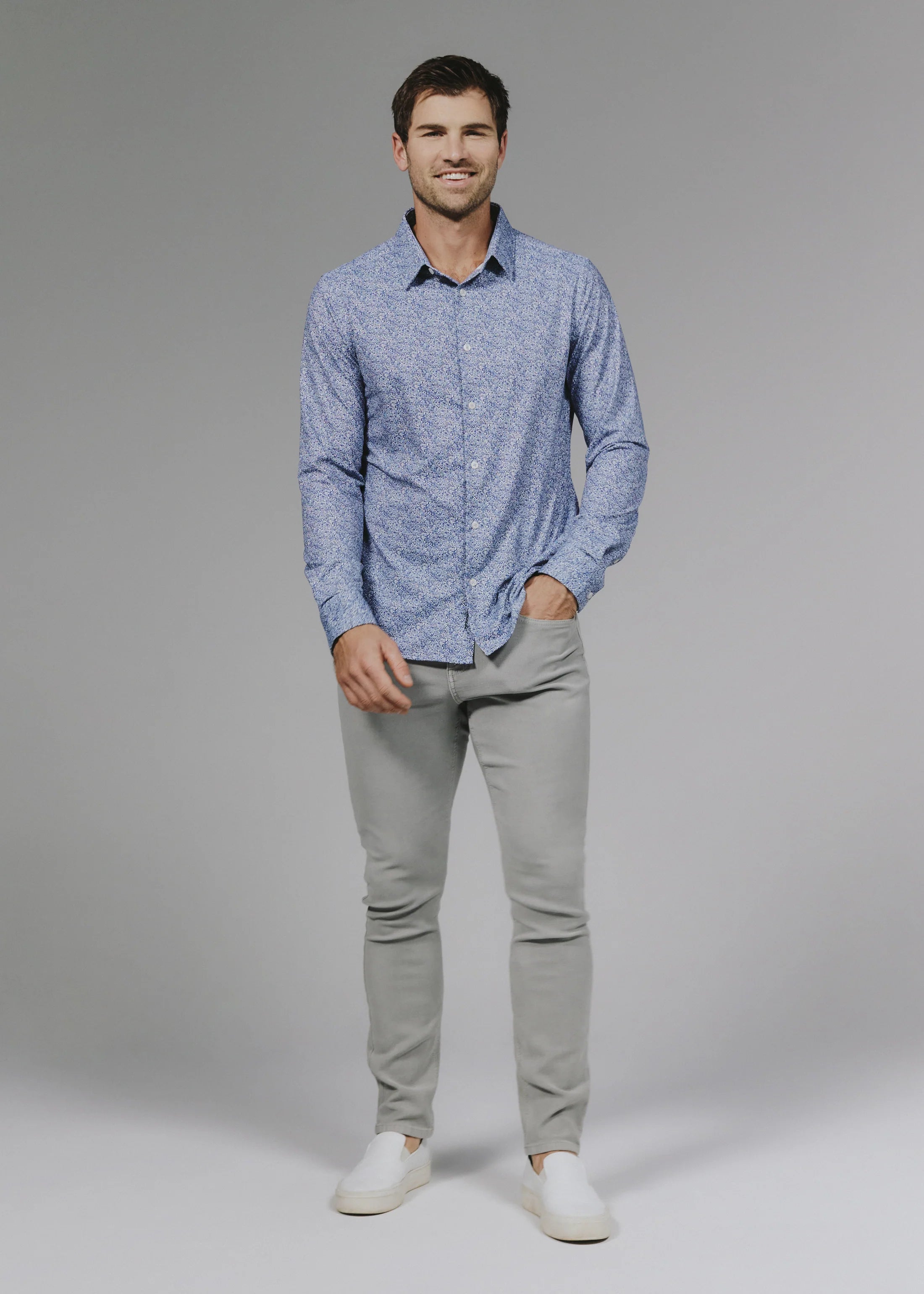 Prague Long Sleeve Shirt | Blue