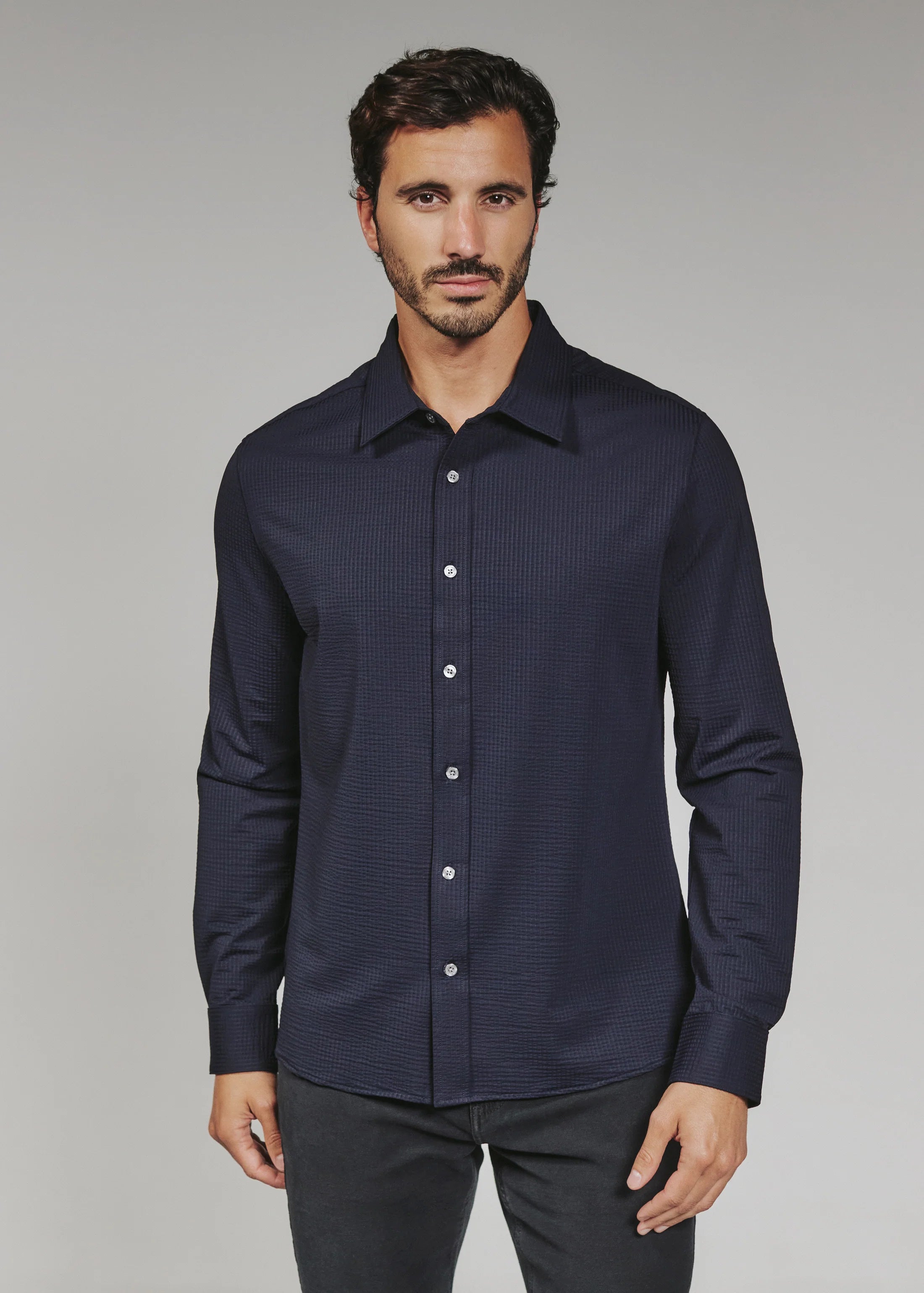 Ferris Long Sleeve Shirt | Navy