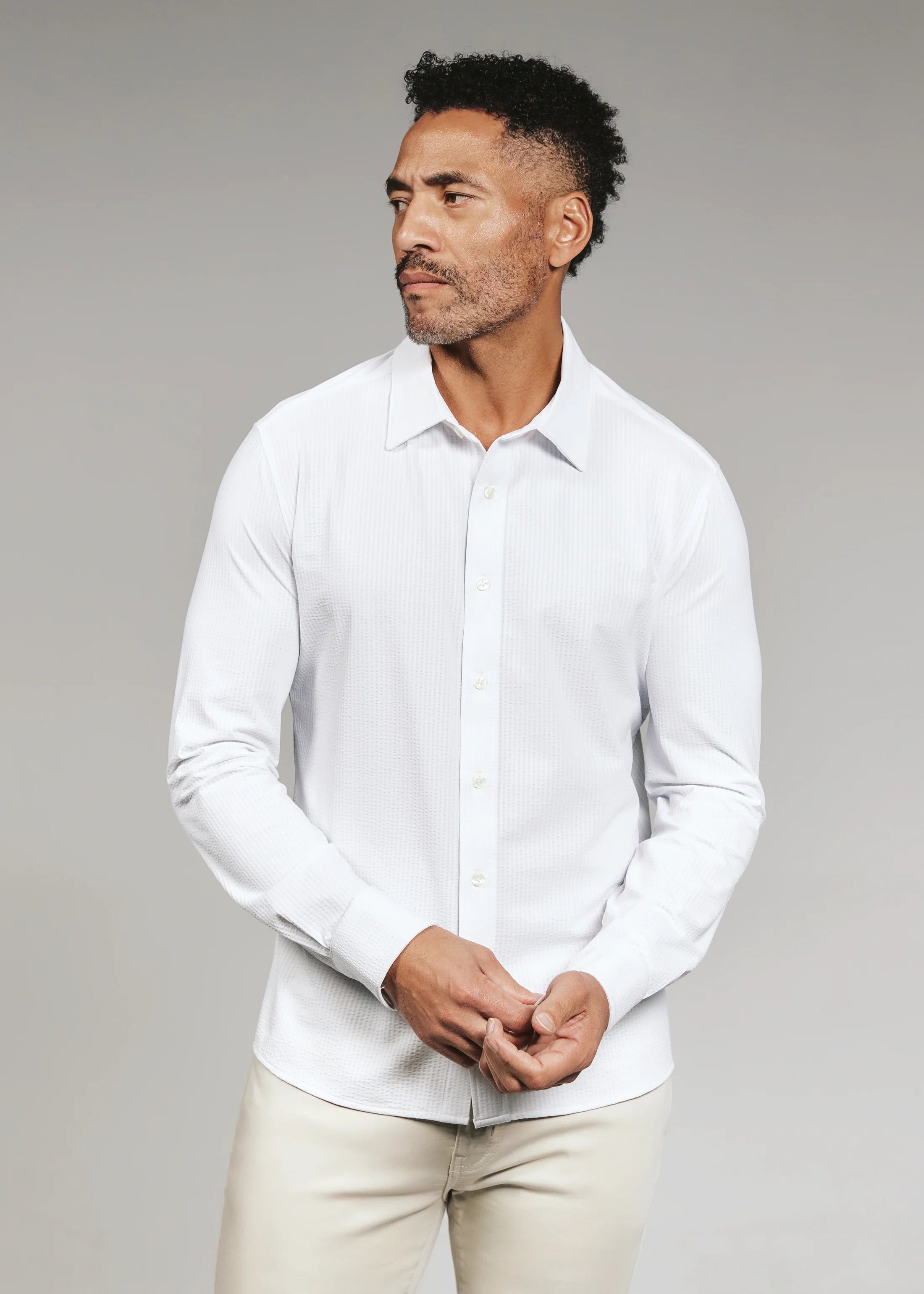 Ferris Long Sleeve Shirt | White