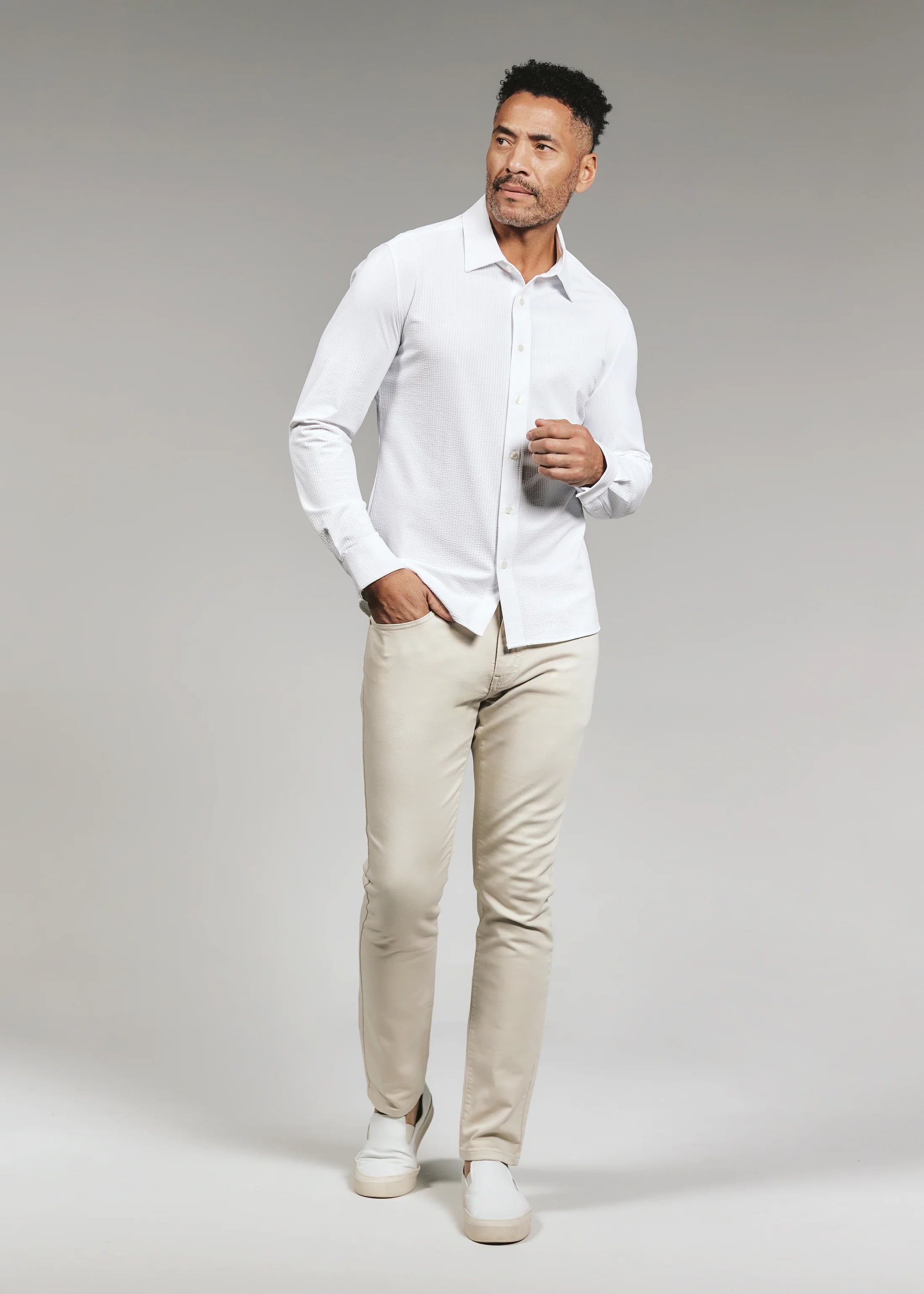 Ferris Long Sleeve Shirt | White