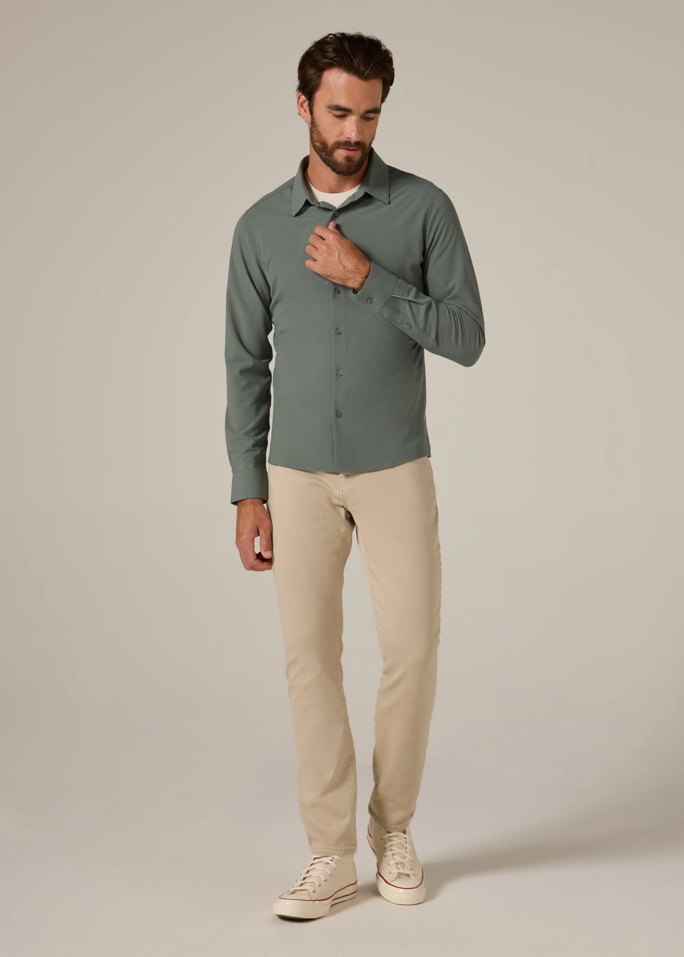 Drayton Long Sleeve Shirt | Basil