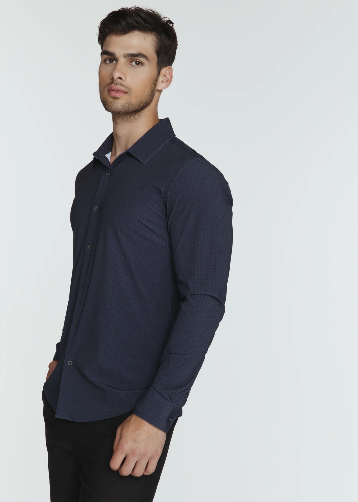 Linden Long Sleeve Shirt | Navy