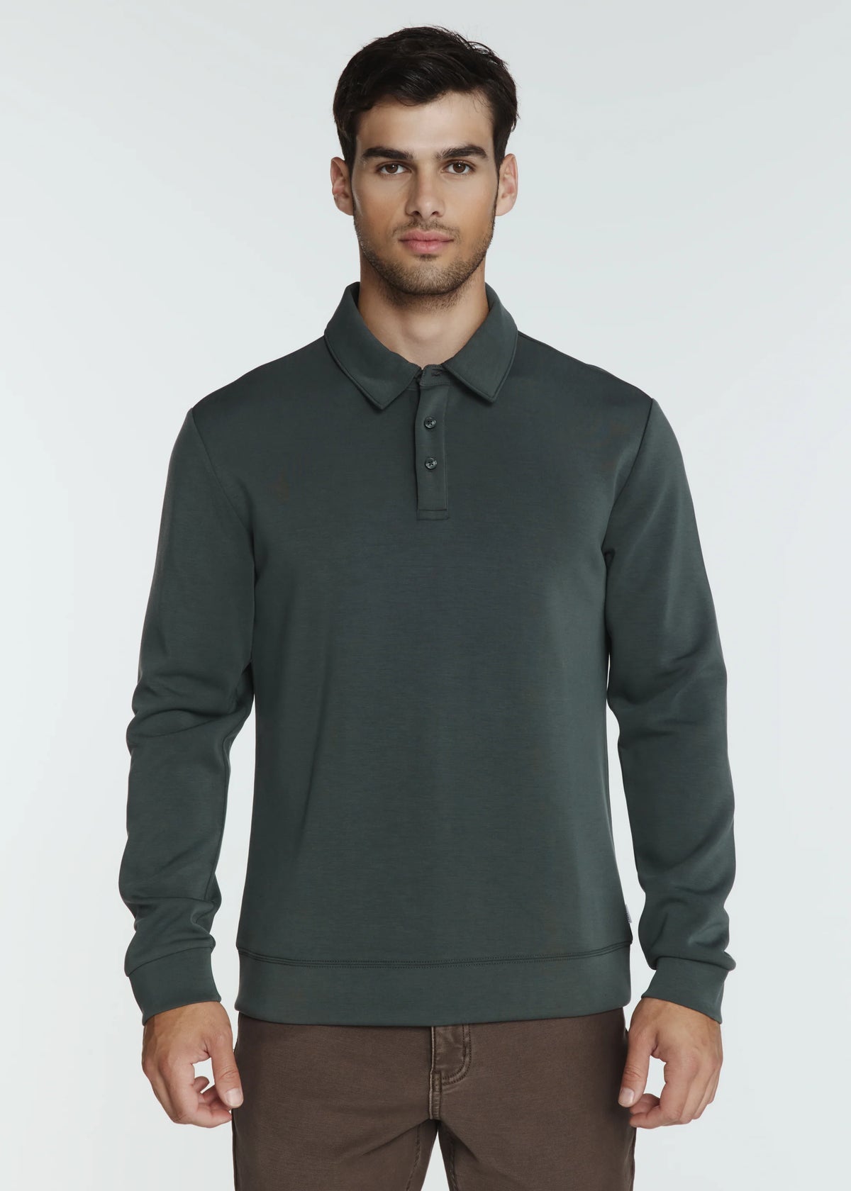 Rev Long Sleeve Polo | Basil