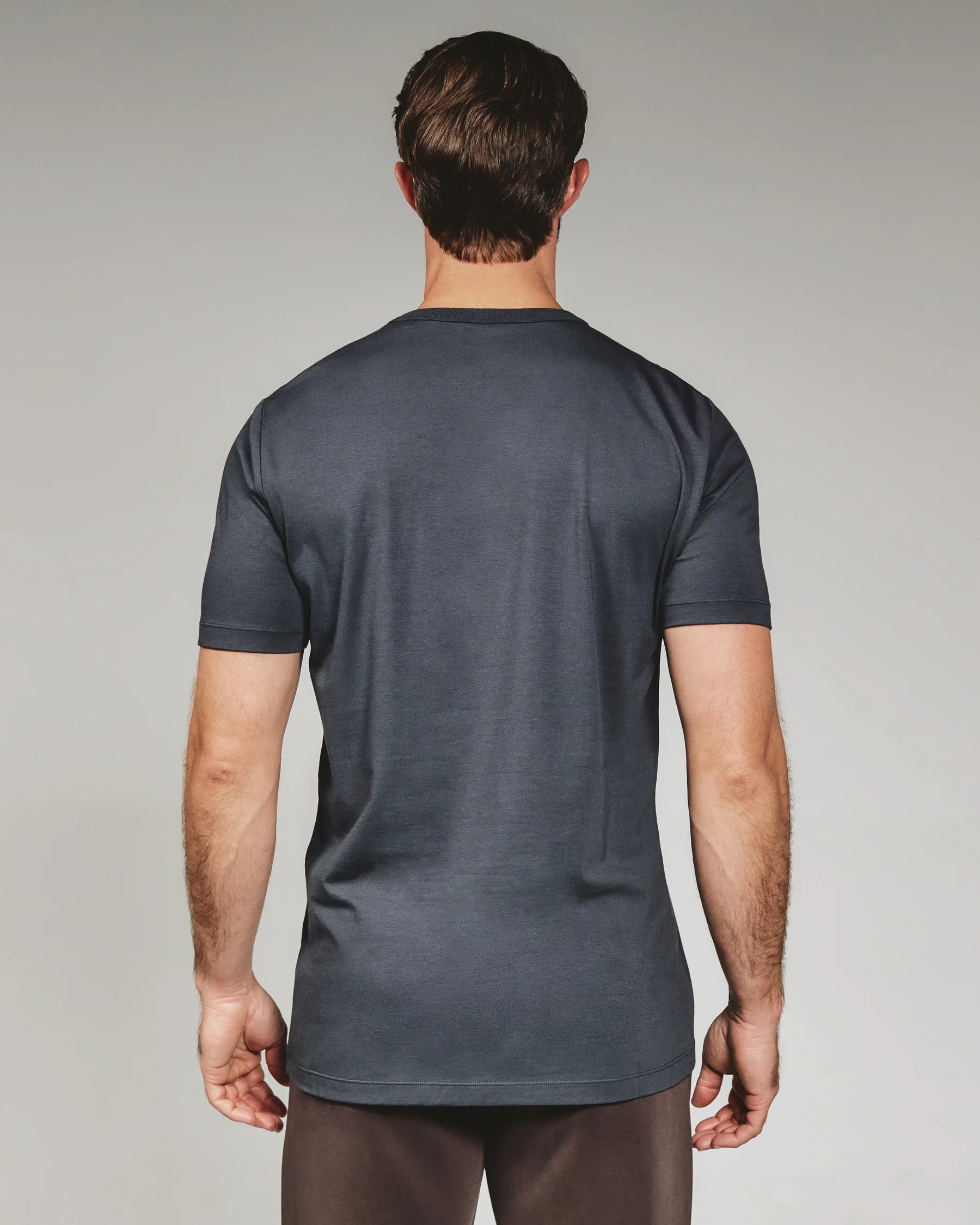 Modal Crew Neck Tee | Charcoal