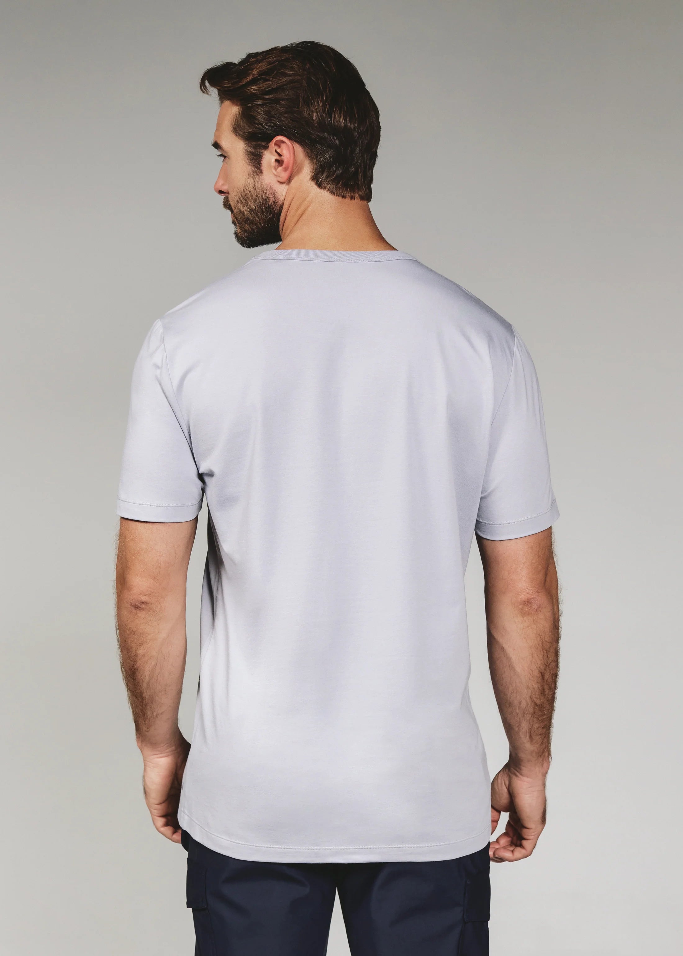 Modal Crew Neck Tee | Mist Grey
