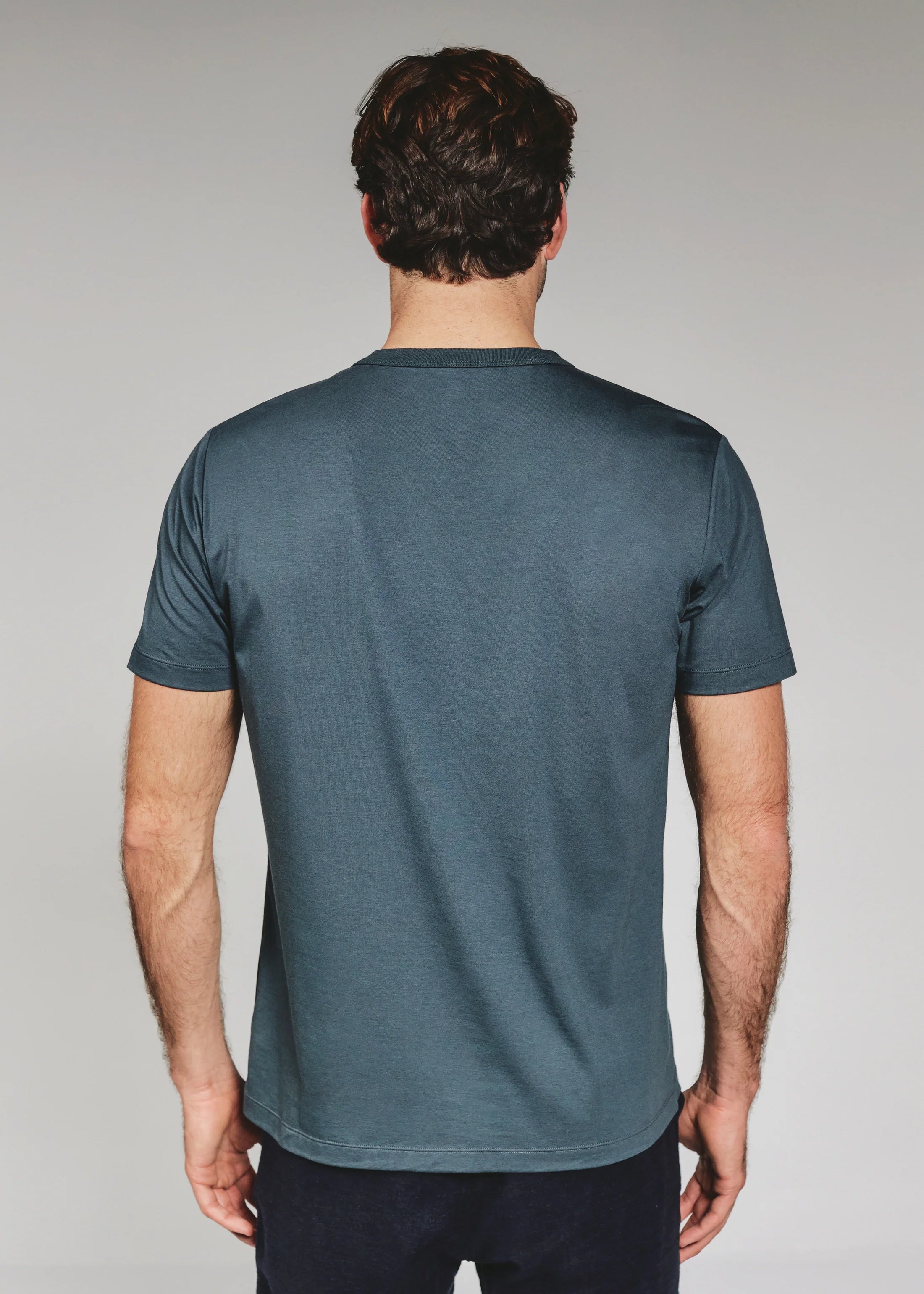 Modal Crew Neck Tee | Petrol Navy
