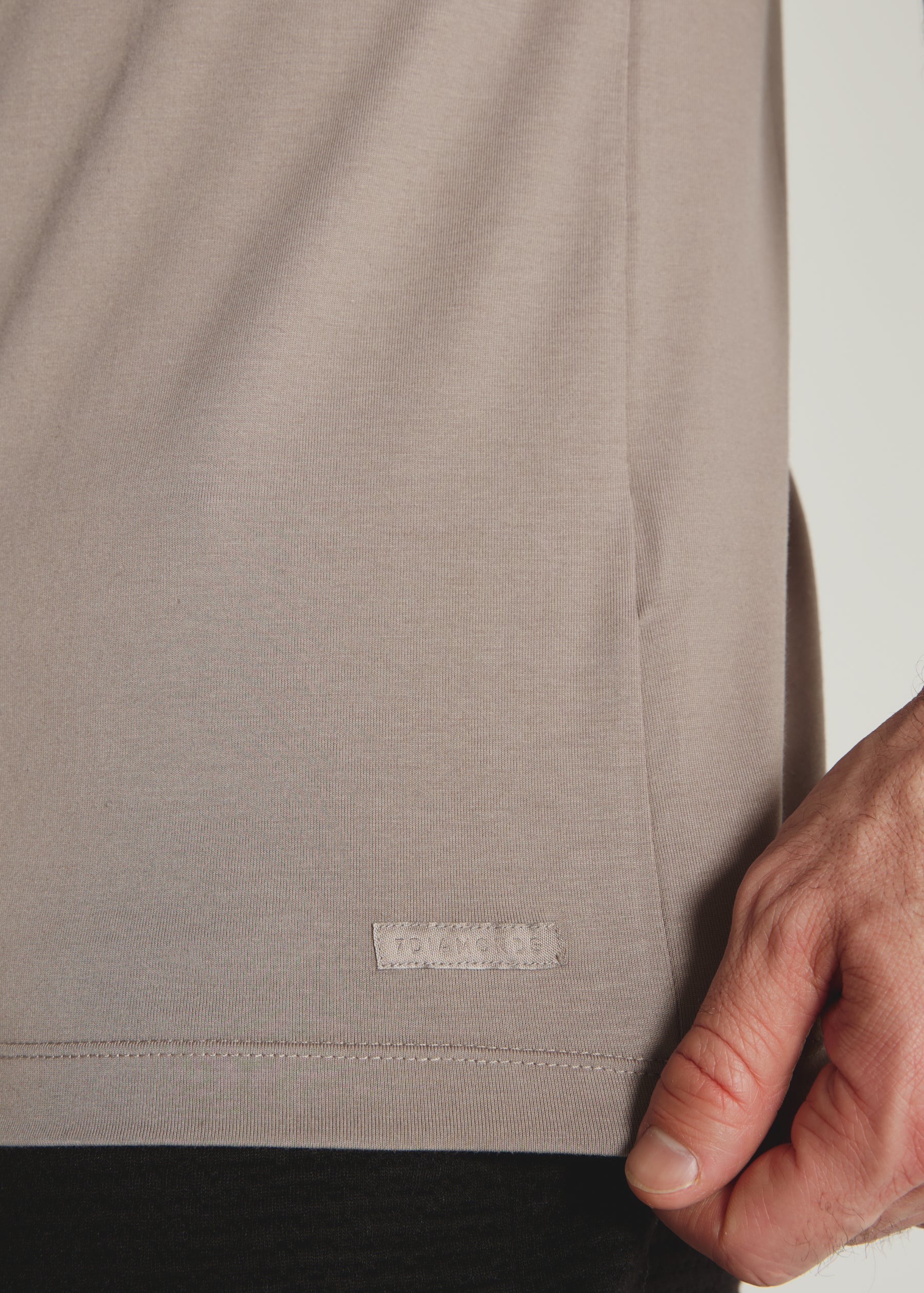 Modal Crew Neck Tee | Smokey Taupe