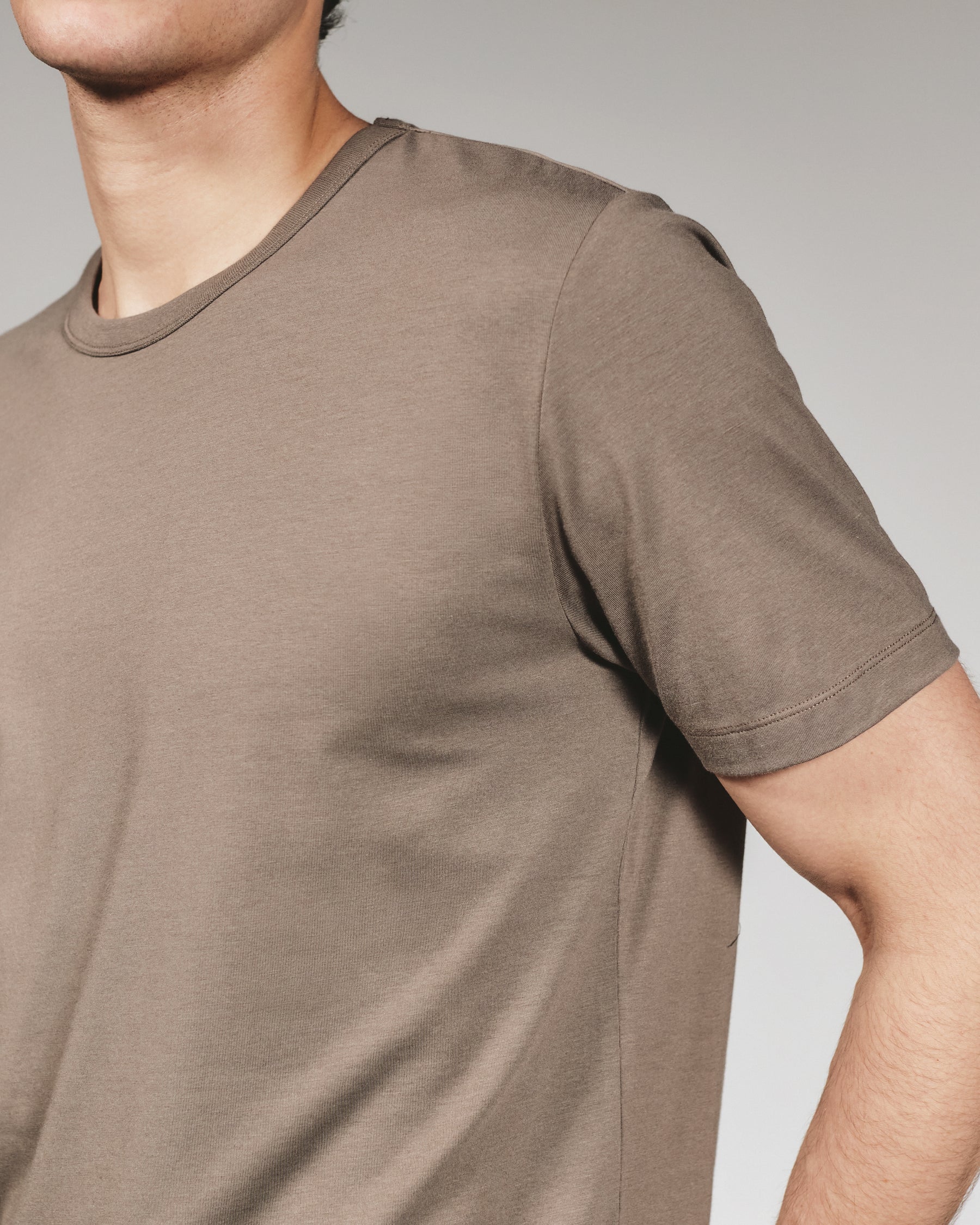 Modal Crew Neck Tee | Umber