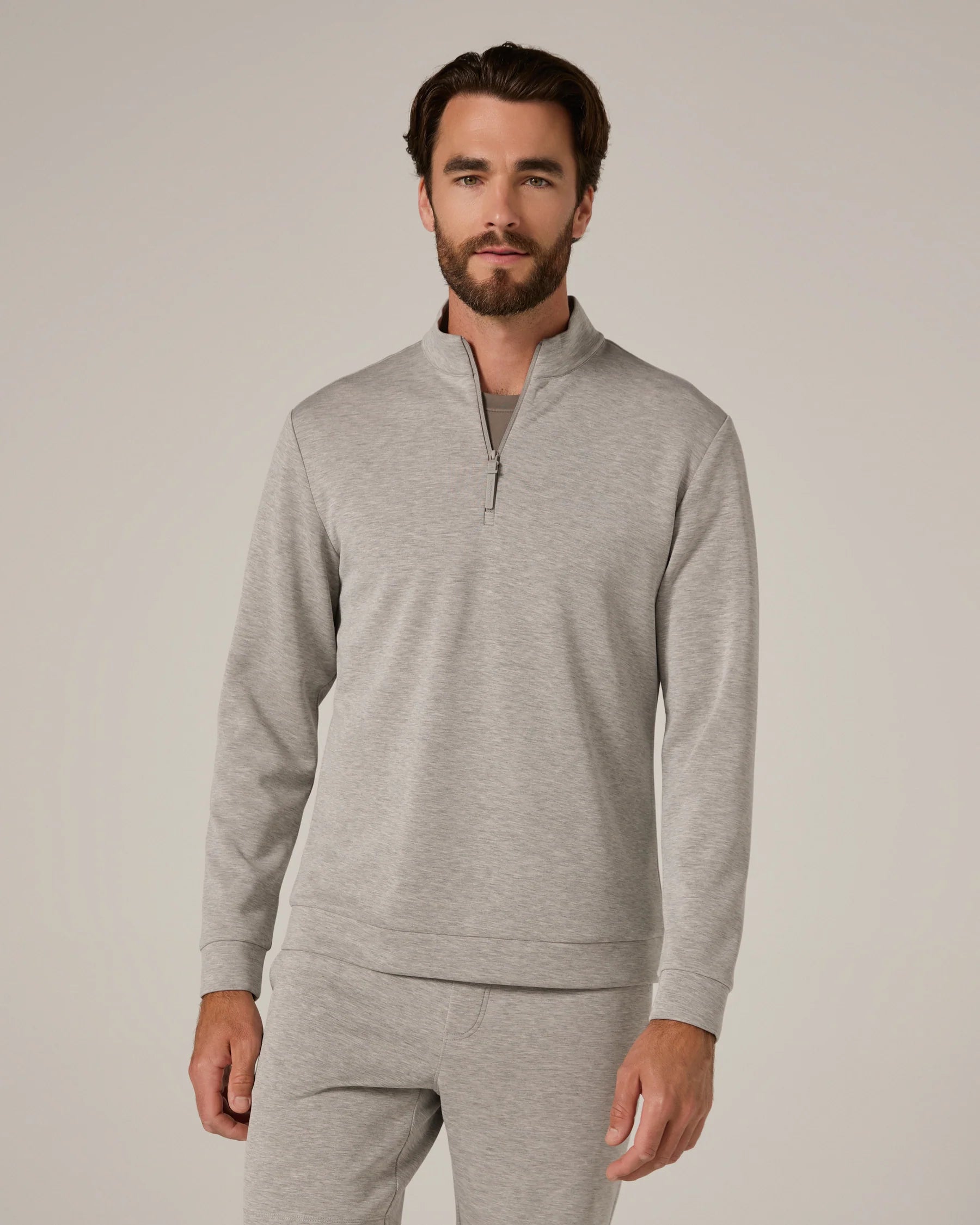 Rev Quarter Zip | Heather Grey
