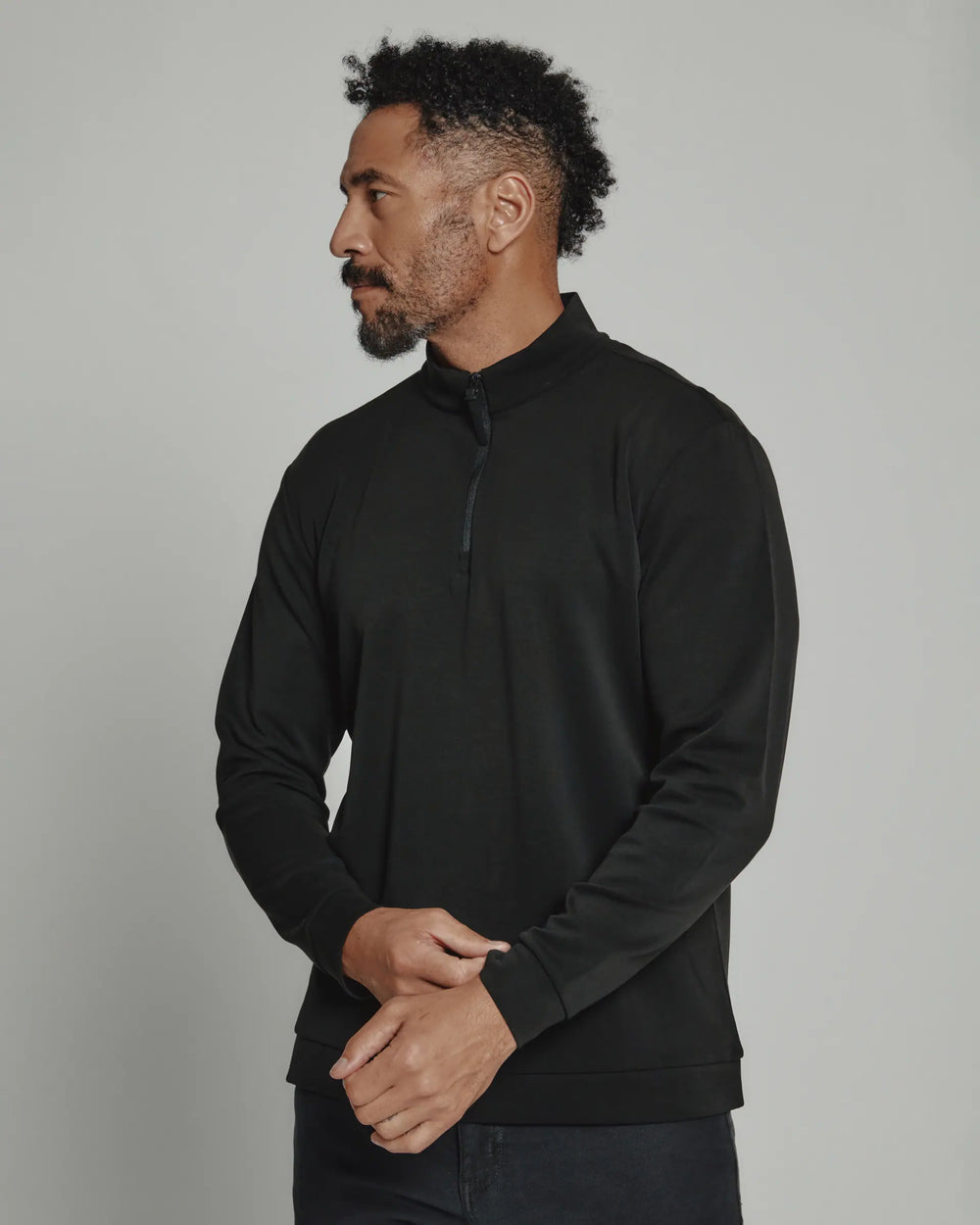 Rev Quarter Zip | Black