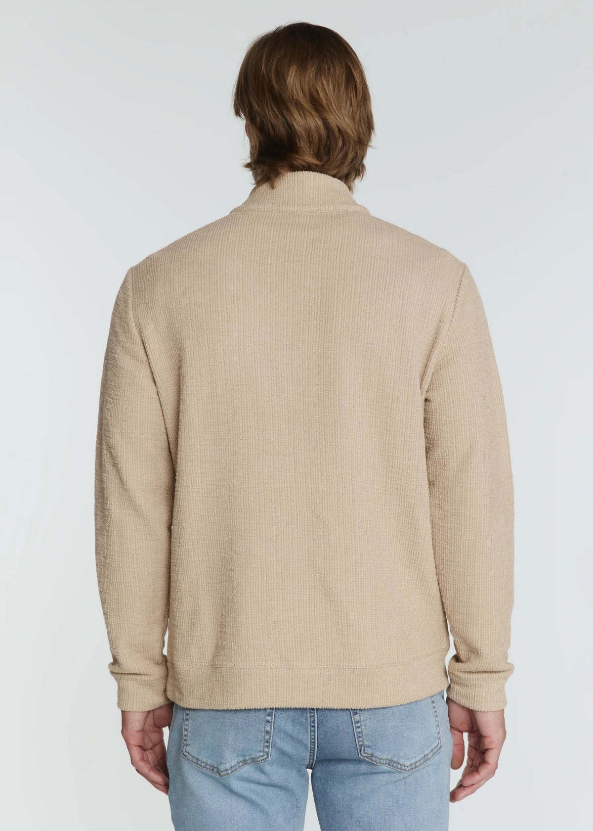 Monterey Textured Quarter Zip Pullover | Tan