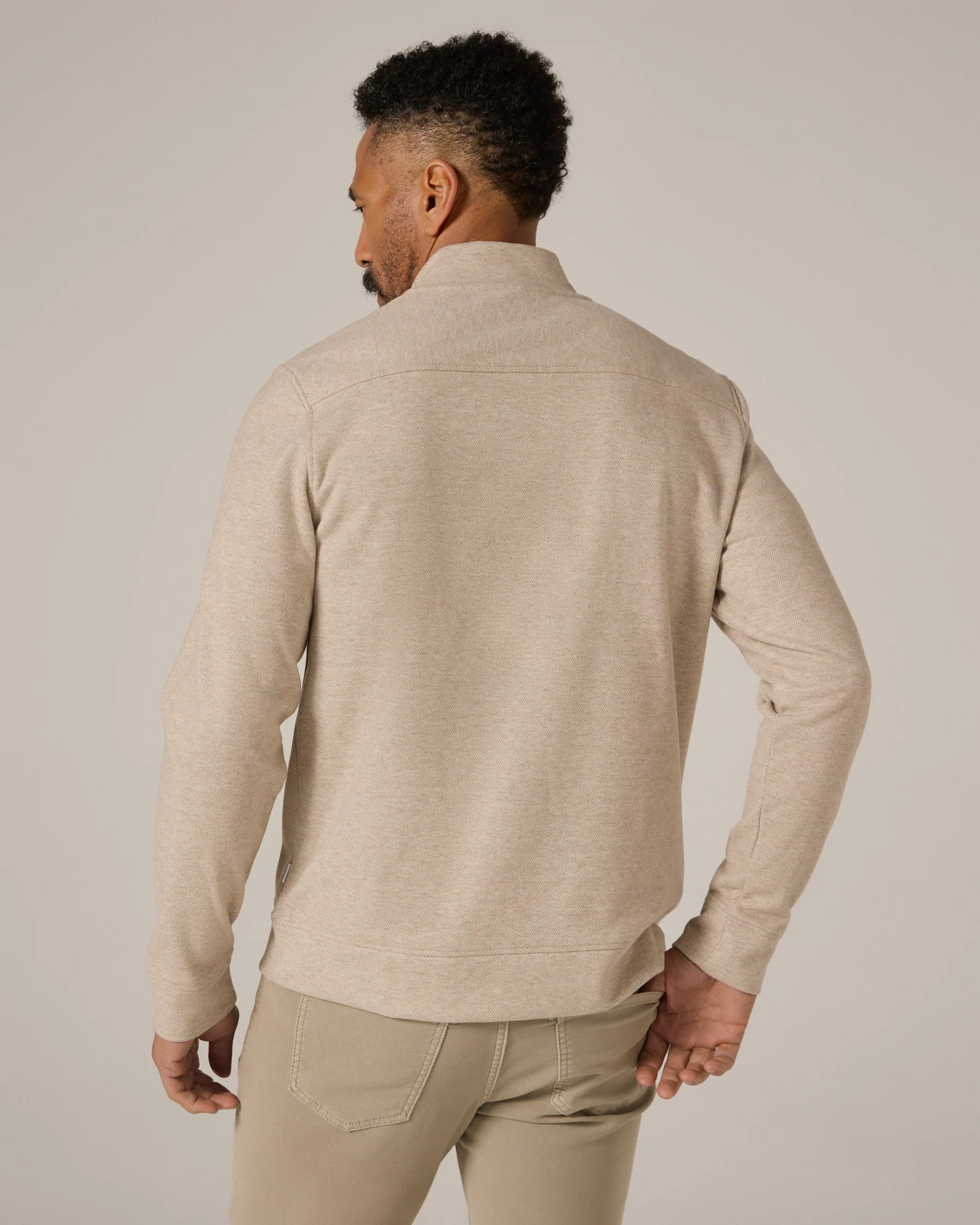 Stratton Textured Pullover | Khaki