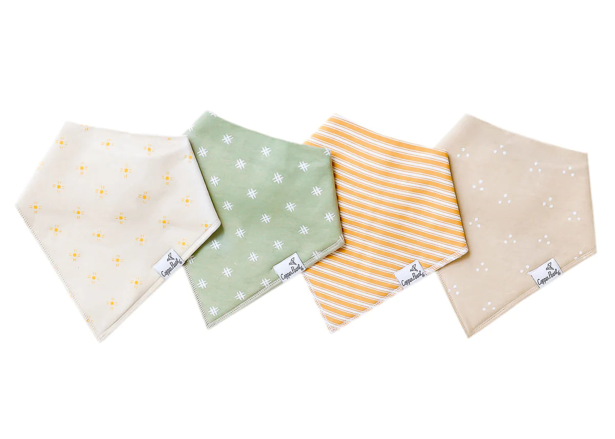 Copper Pearl Bandana Bib Set | Santa Fe