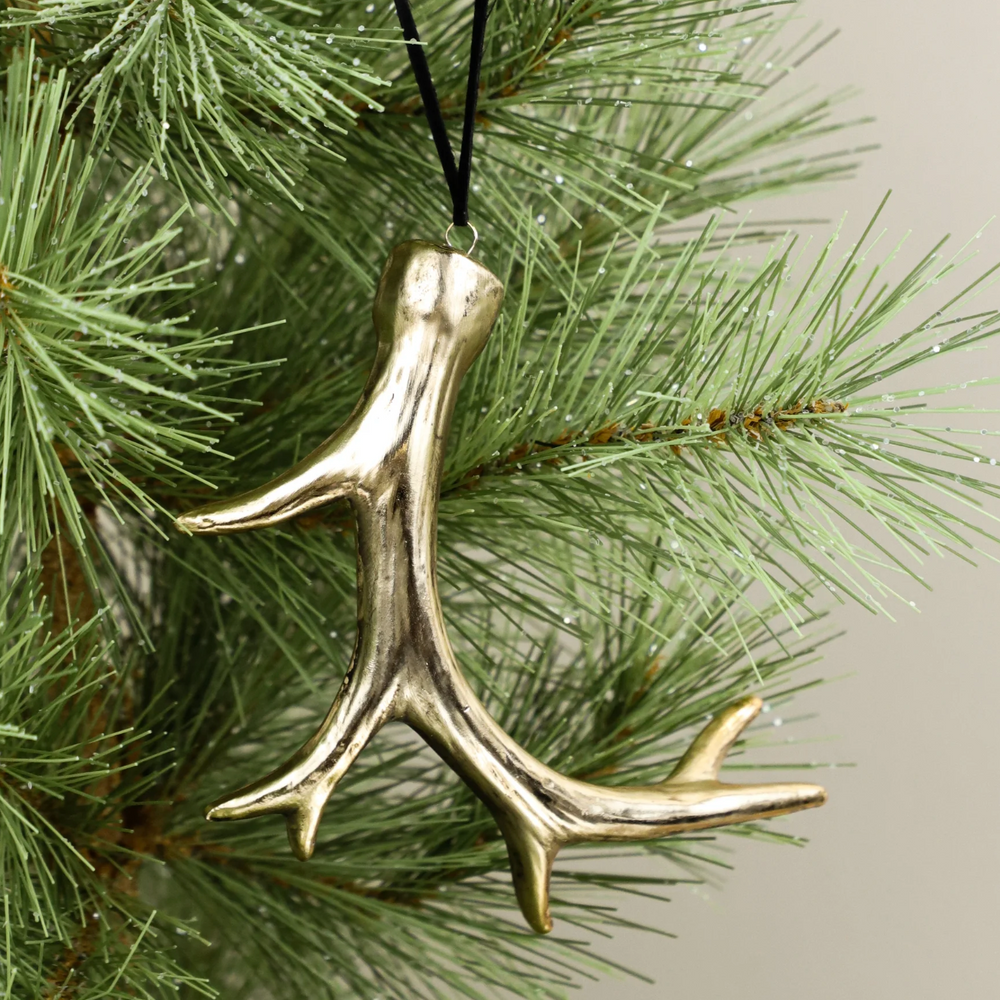 Gold Antler Ornament PDOU23-15