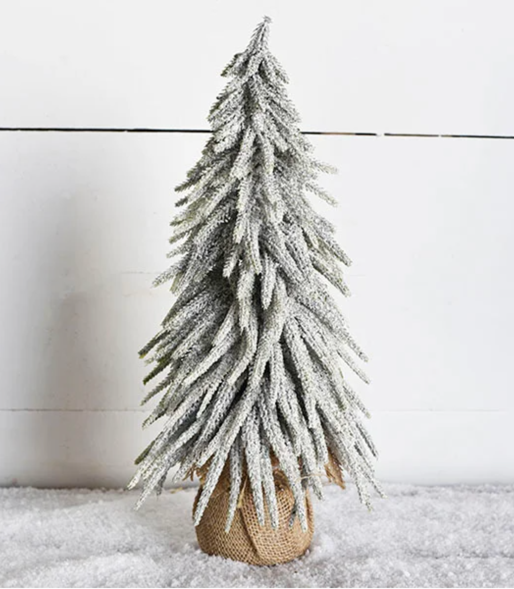 18" Frosted Tree Burlap PDJST010