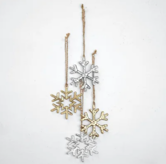 Silver/Gold Snowflake Ornament PDDI22-001| Assorted